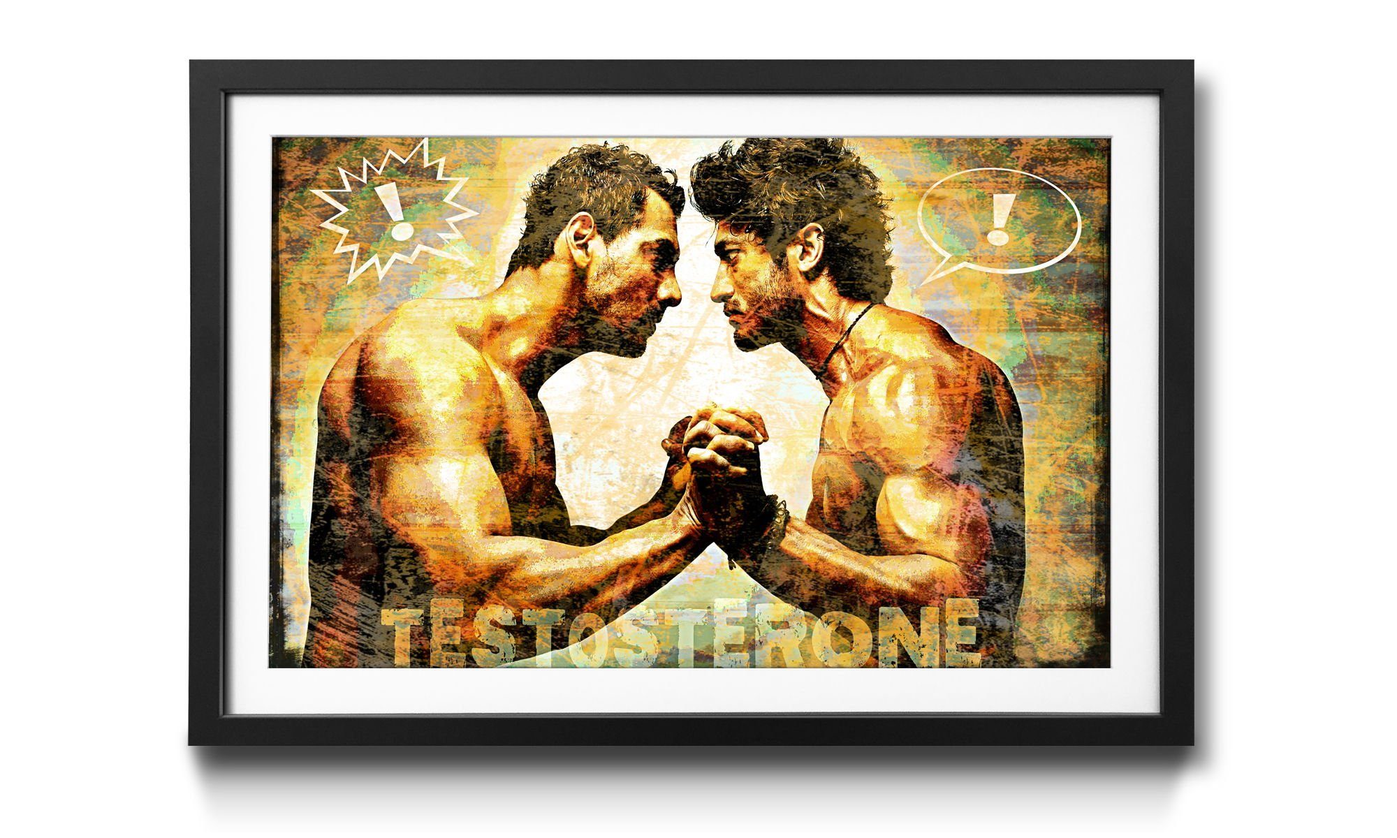WandbilderXXL Bild mit Rahmen Testosterone, 4 Wandbild, erhältlich in Erotik, Größen