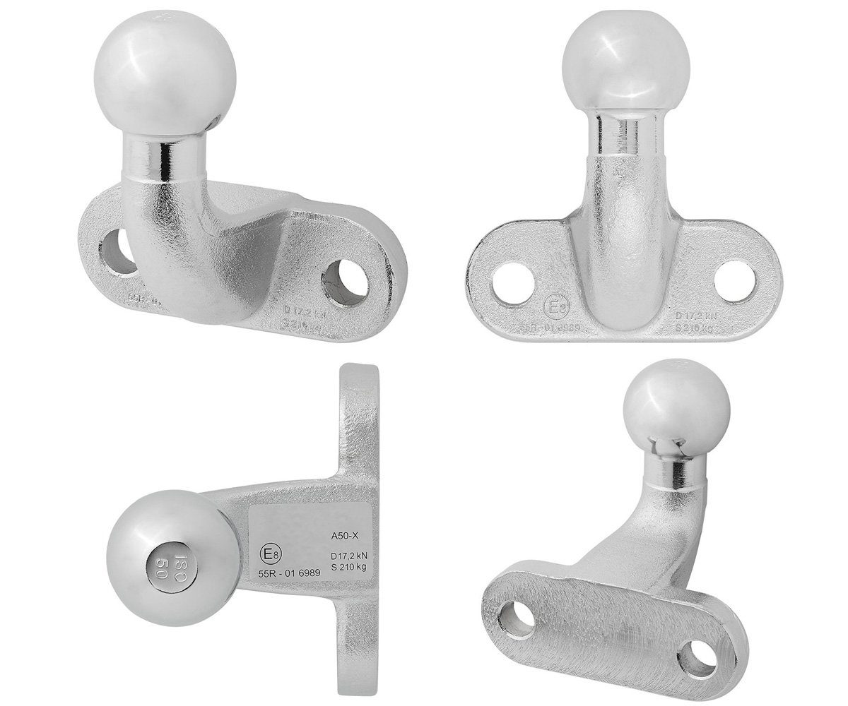 Anhängerkupplung Anhängerkupplungskugel E8 Ø50mm in Silber - für Wohnwagen und Anhänger