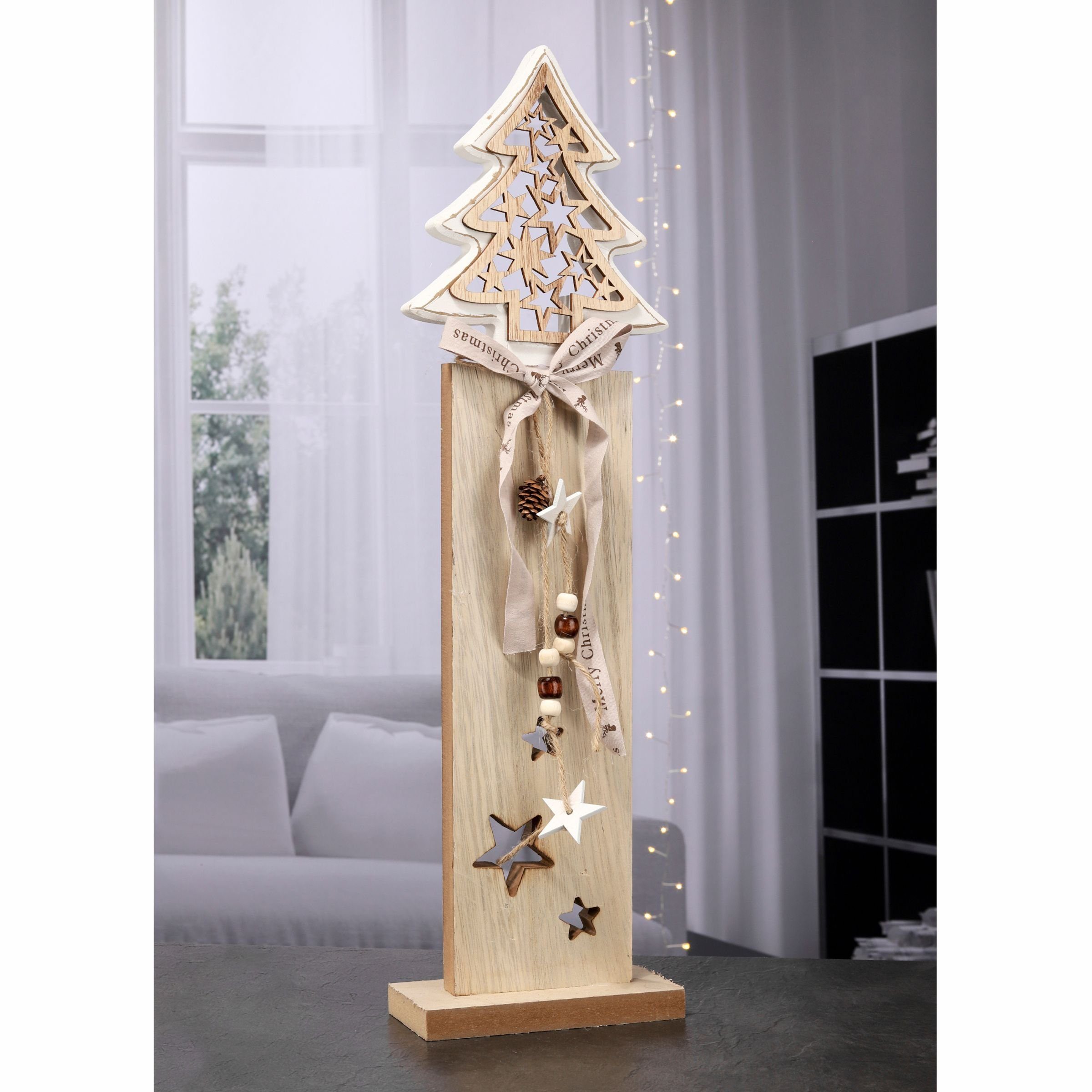 Gravidus Weihnachtsfigur Deko Holzsäule Tannenmotive Weihnachten günstig online kaufen