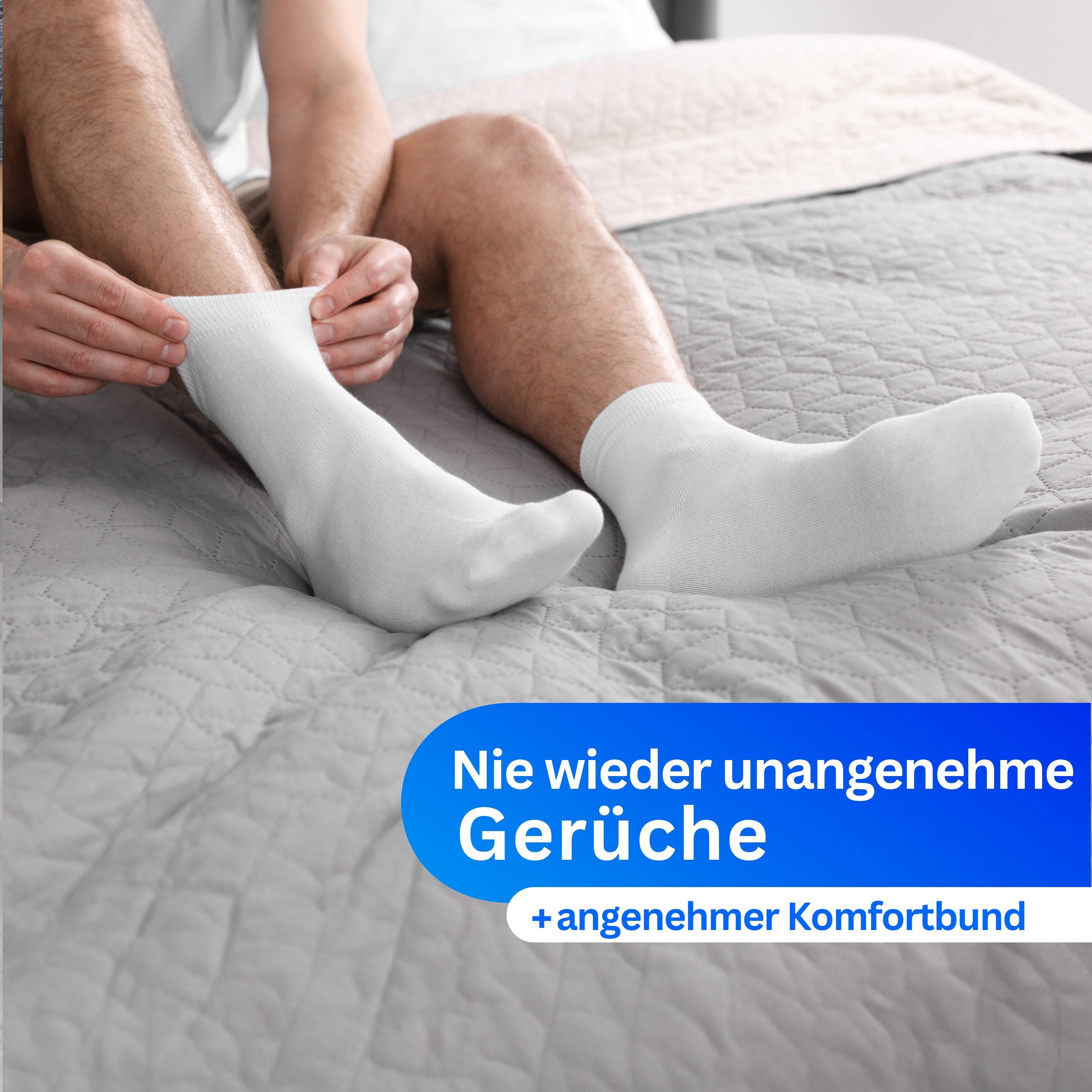 MEDOLY Basicsocken Bambussocken gegen Schweißfüße, ohne Bund, mit 72% Viskose (6 Paar) aus Bambus-Zellstoff, ohne störende Naht
