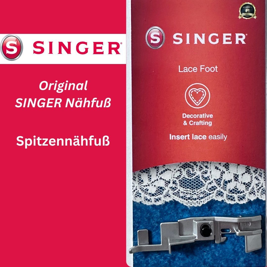 Singer Overlock-Nähmaschine Original SINGER Spitzennähfuß SA für Maschinentyp