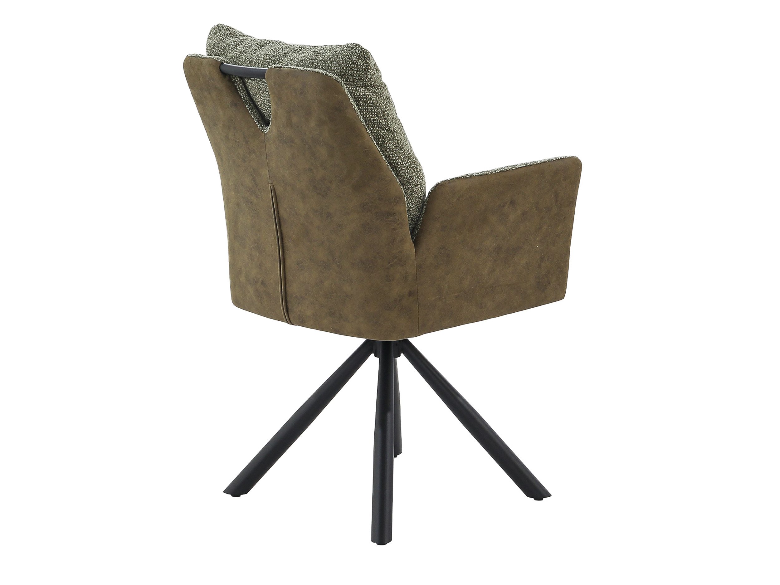 Massivart® Polsterstuhl mit Armlehnen & Drehfunktion, Taschenfederkern »NOLAN«, Esszimmerstuhl · Stoff-Mix · 360° drehbar · Nivellierung – Bild 4 von 5