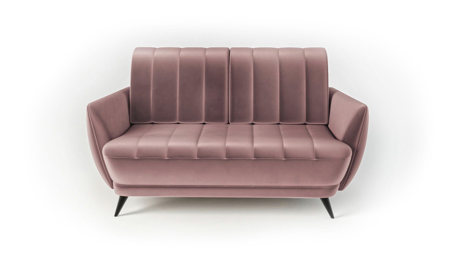 Siblo Elegantes 2 Zweisitzer-Sofa 2-Sitzer - Rolo Sofa Zweisitziges Rosa