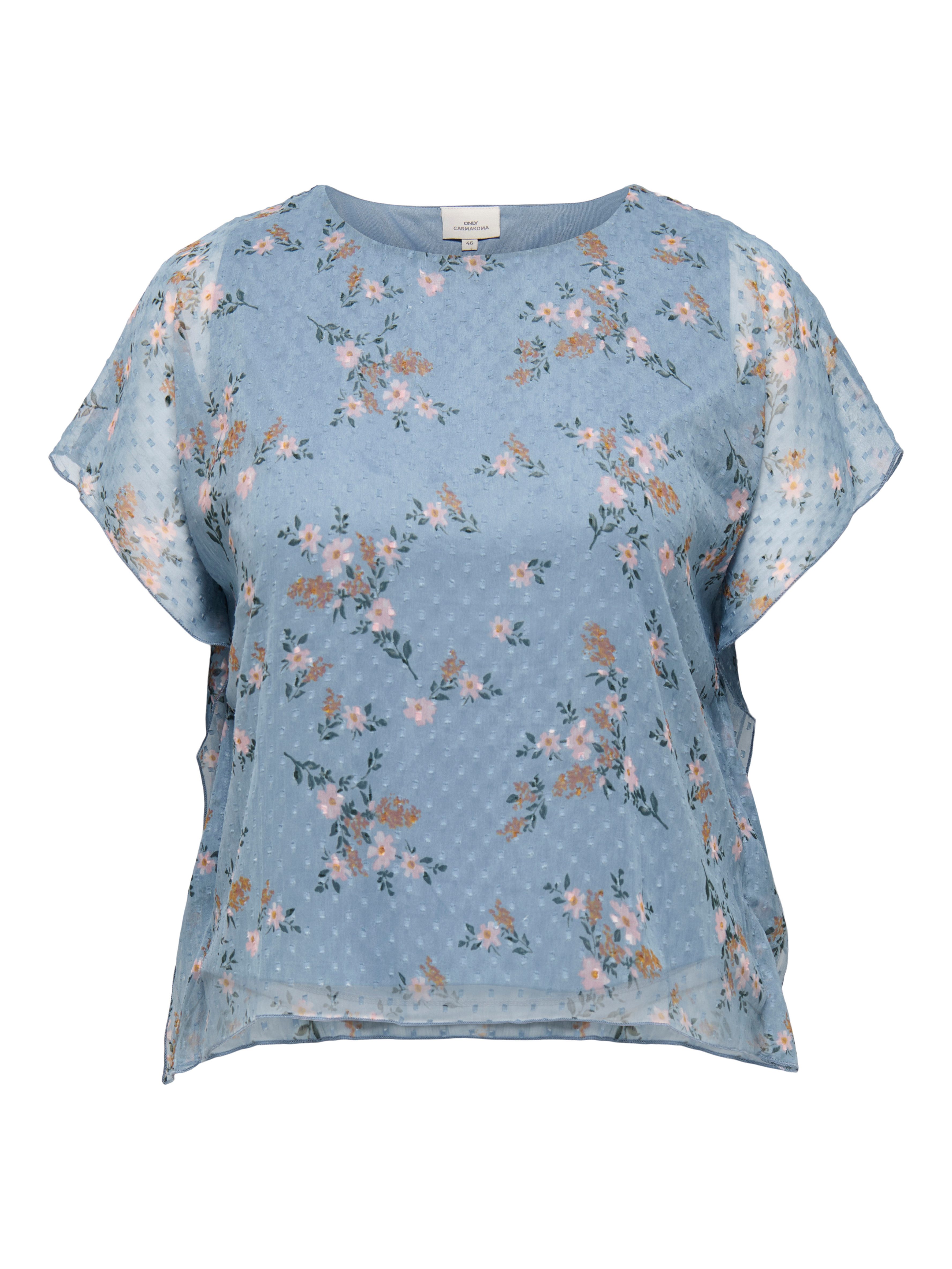 Blusenshirt CARSIGRID LIFE SS O-NECK TOP AOP
