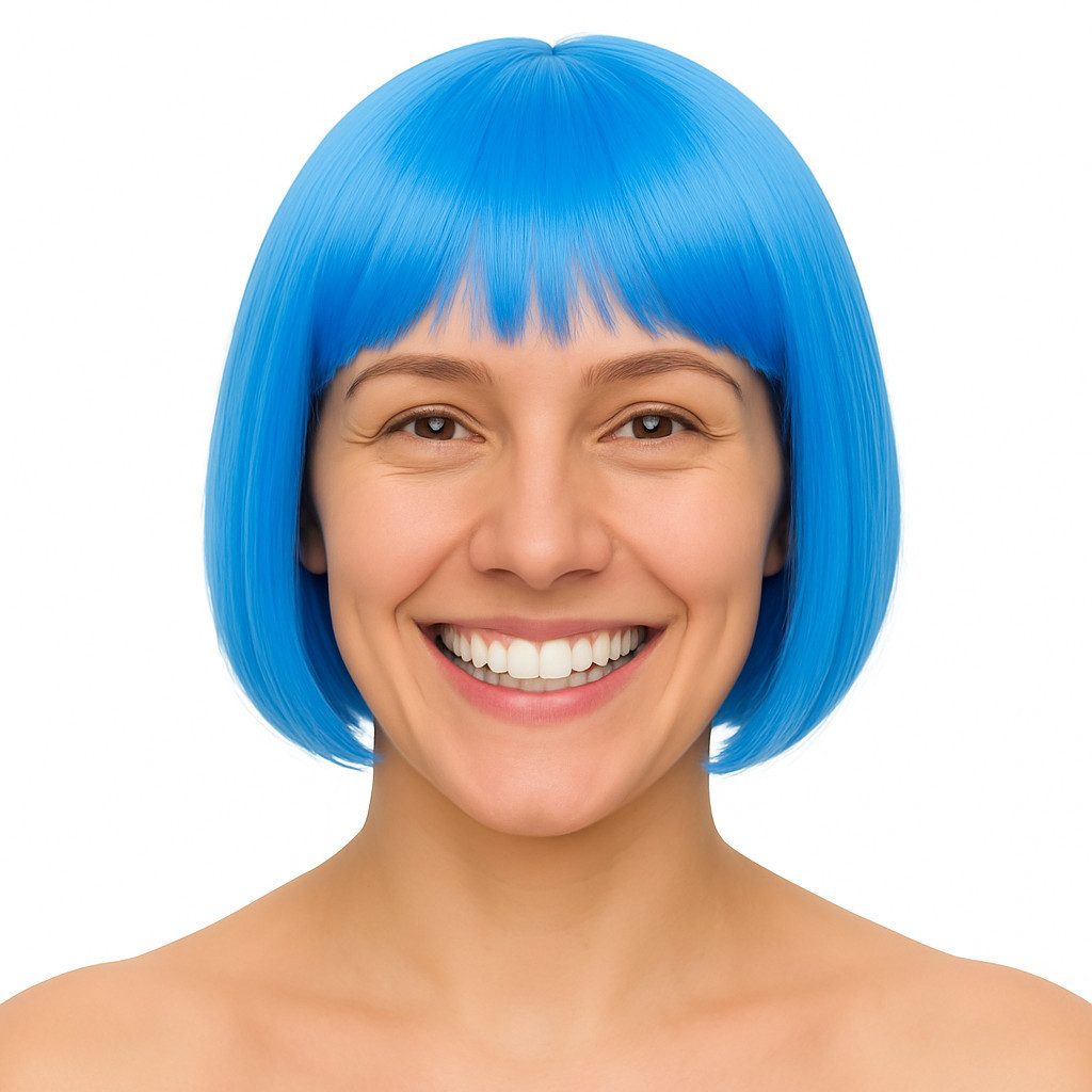 TK Gruppe Kostüm Bob Perücke – Klassische Kurzhaarperücke für Fasching & Karneval