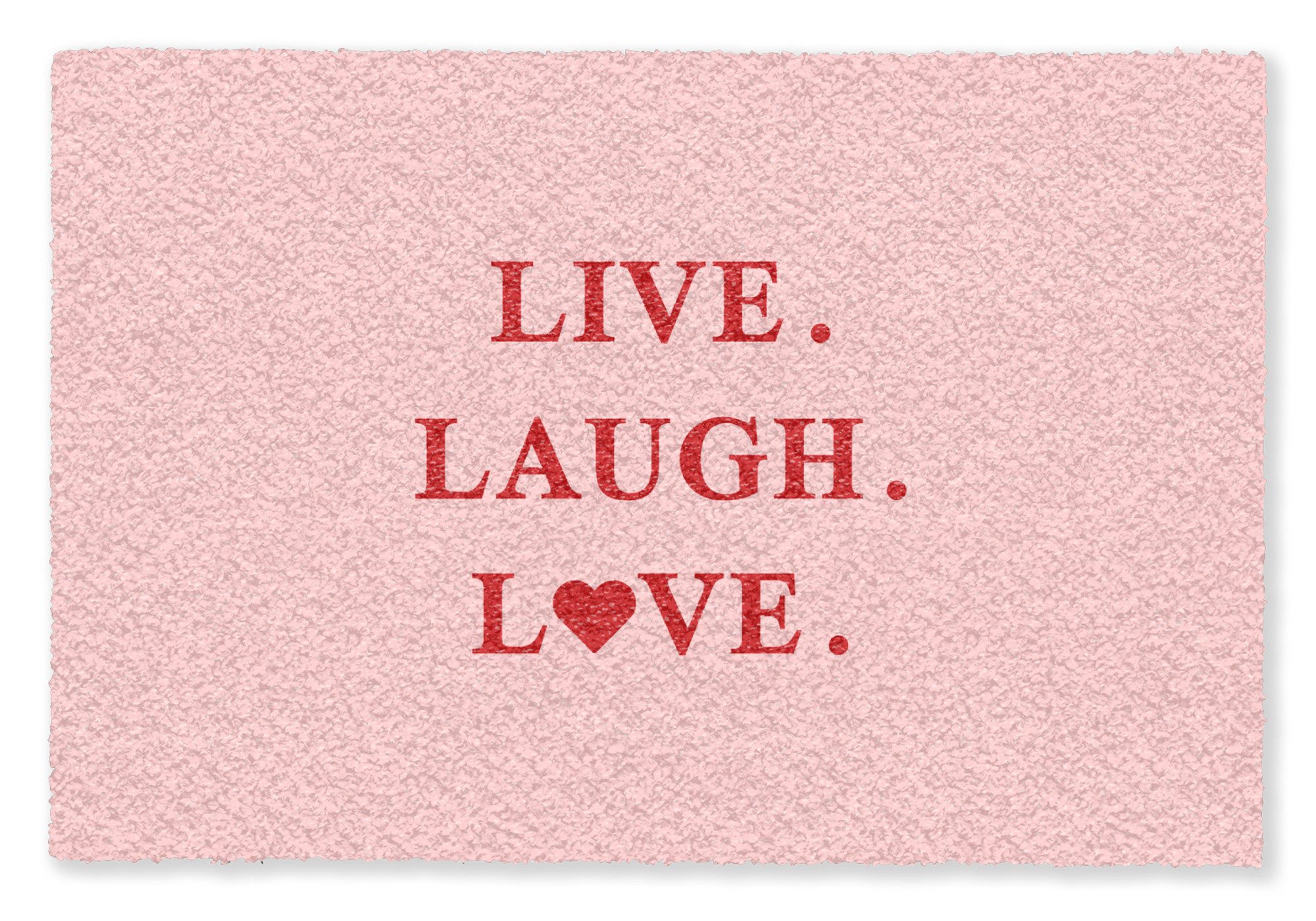 MuchoWow Fußmatte Zitat - Liebe - Rosa - Rot, Rechteckig, innen Schmutzfangmatte, Tür, Schmutzfänger Flur, Teppich, 60x40 cm
