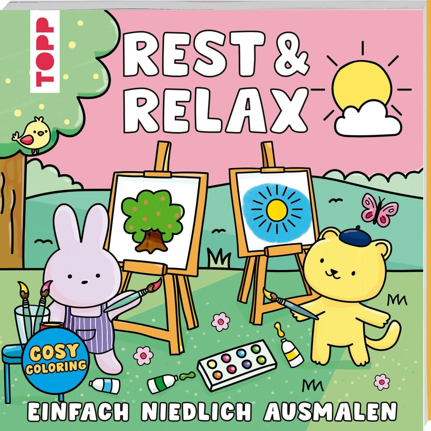 Jugendbuch Cosy Coloring - Rest & Relax Einfach niedlich ausmalen Sam Jayne