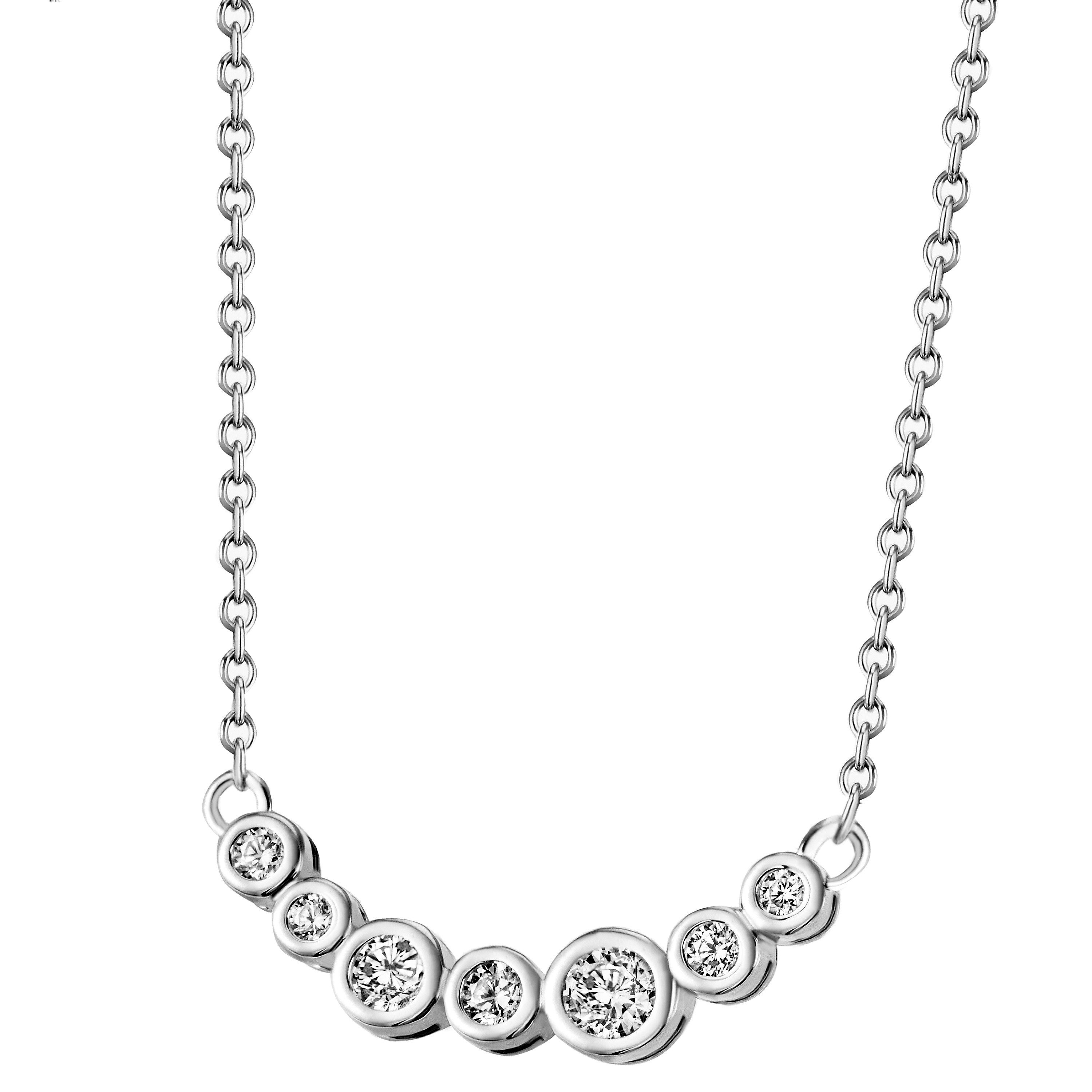Kette mit Anhänger Schmuck Geschenk Silber 925 Halsschmuck Halskette Ankerkette Tennis