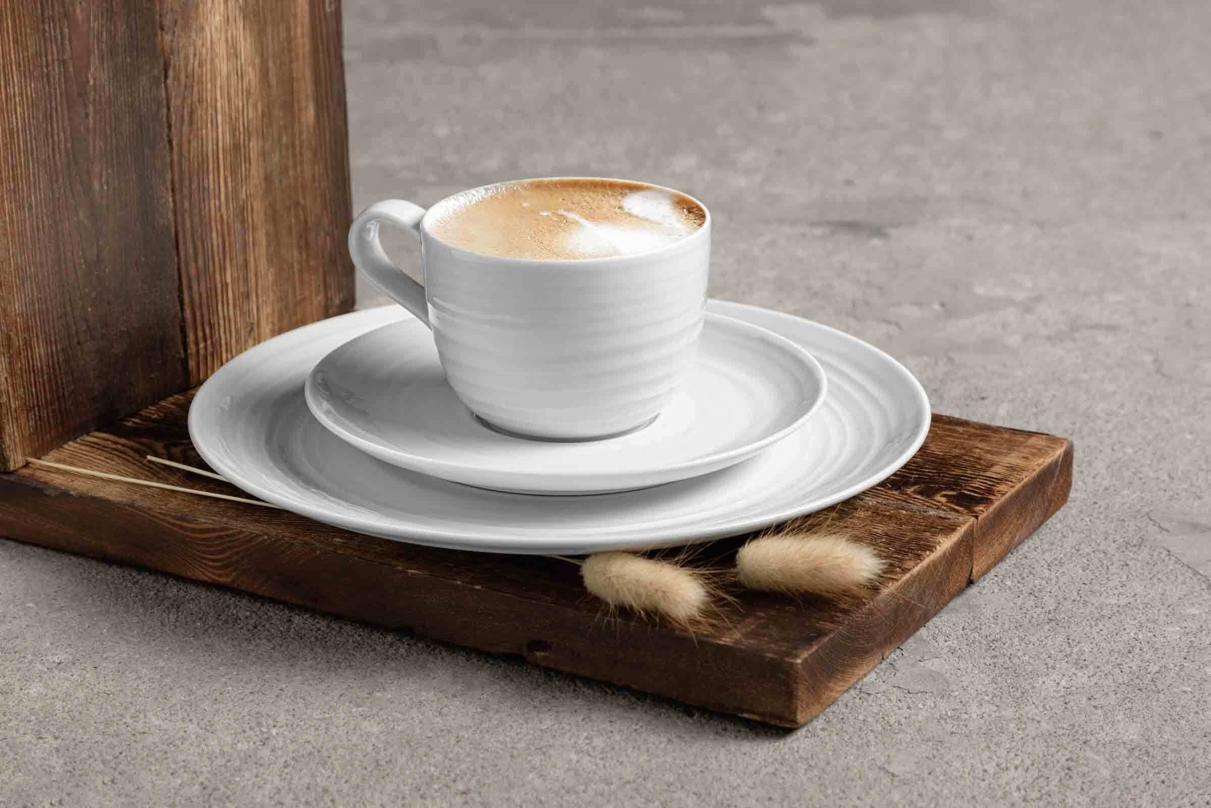 Seltmann Weiden Tasse Terra Kaffeetassen mit Untertassen 260 ml 6er Set, 12-tlg., Porzellan