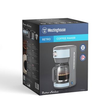 Westinghouse Filterkaffeemaschine WKCMR621 Retro, 1,25l Kaffeekanne, Permanentfilter, 30 min Warmhaltefunktion, Tropfschutz