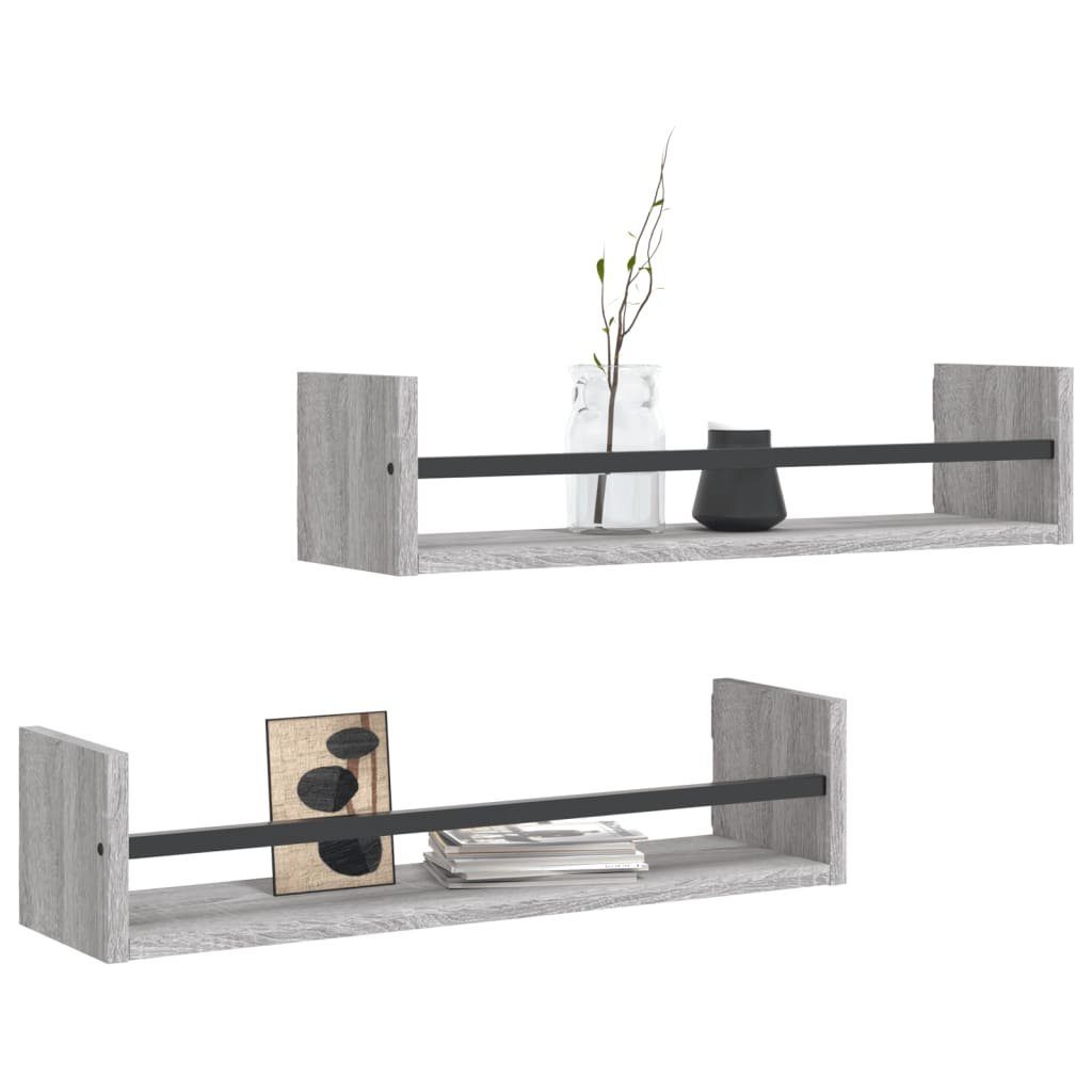 vidaXL Regal Wandregale mit Stangen 2 günstig online kaufen
