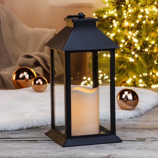 MARELIDA LED Laterne »LED Laterne mit Kerze flackernde LED H 33cm