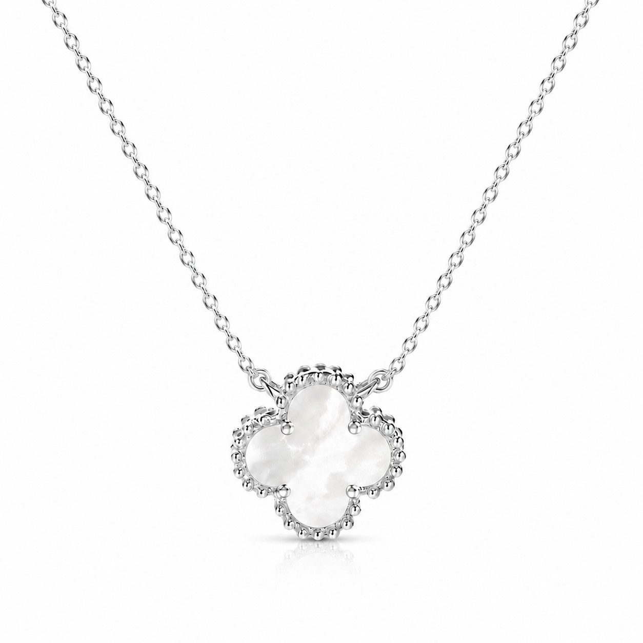 ROUGEMONT Kette mit Anhänger Damen Anhänger Halskette Kleeblatt Clover 925 sterling Silber, Echtschmuck