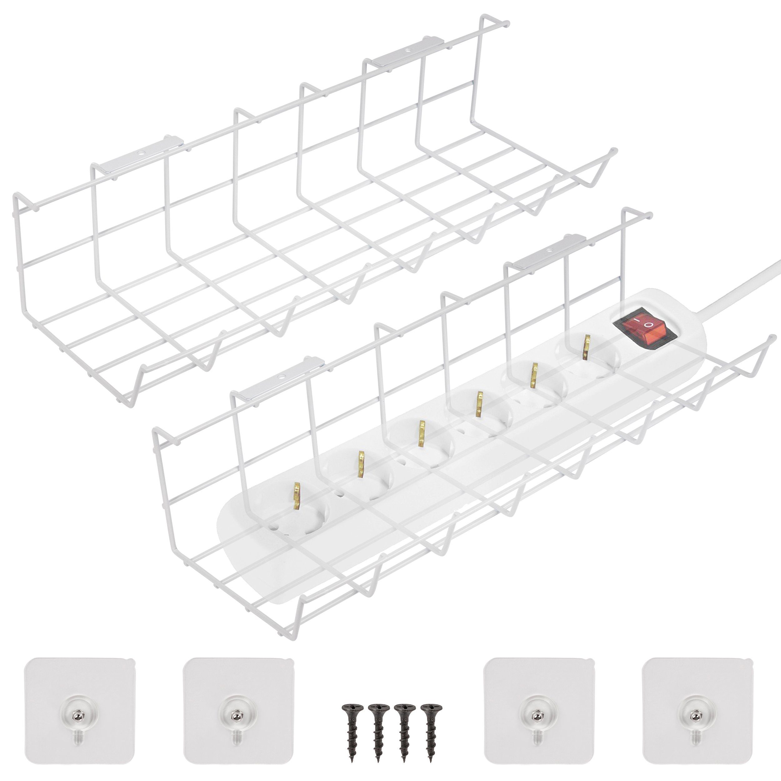 ONVAYA Kabelkanal, Kabelführung für Schreibtisch und Fernseher, Kabelhalterung