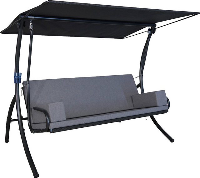 ANGERER FREIZEITMÖBEL Hollywoodschaukel Elegance Tolar, 3-Sitzer, grau, inkl. Auflagen