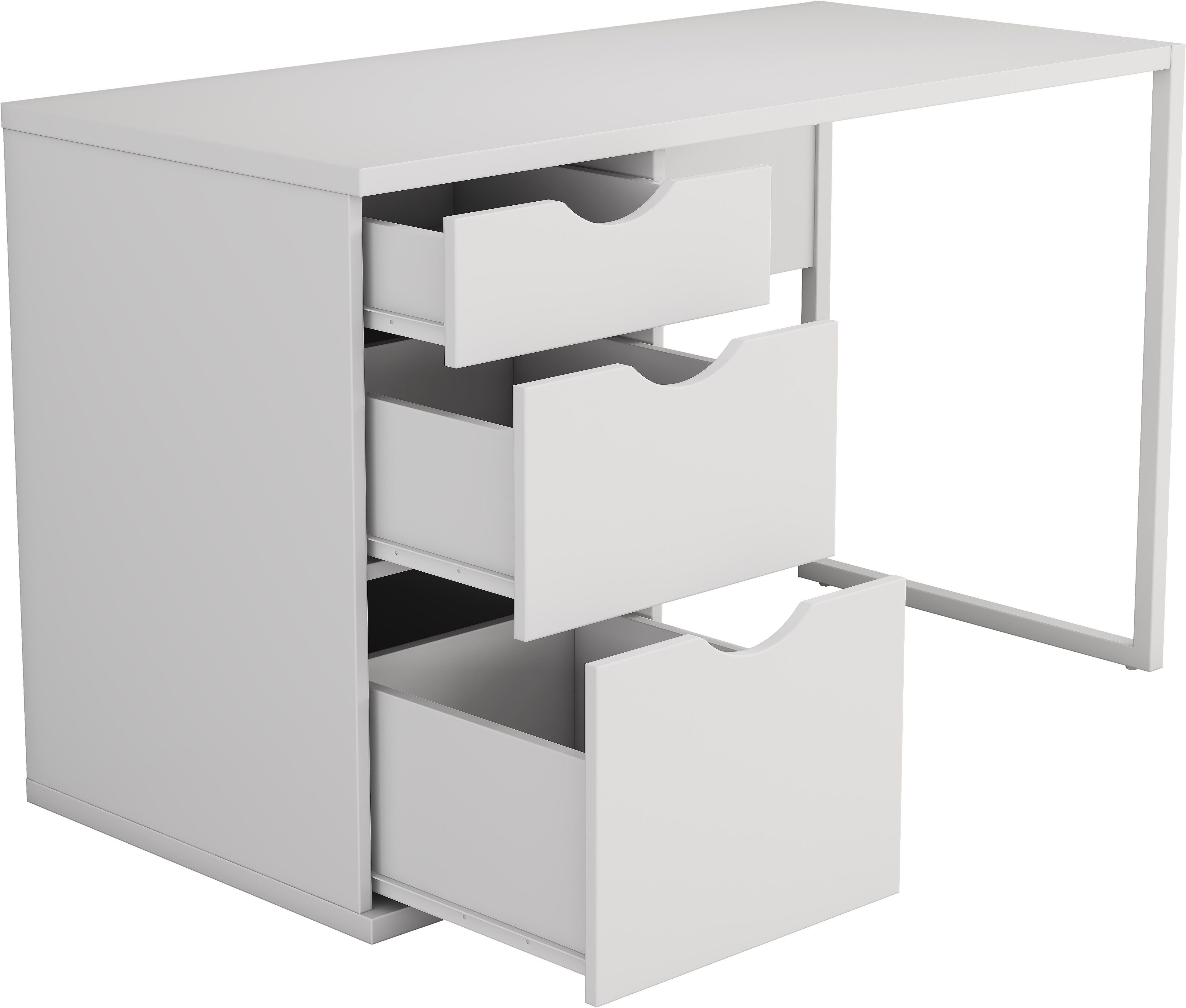 OTTO home Schreibtisch (Set, ALENNA-SRT), mit Schubladen, im modernen skandinavischen Design, Breite 120 cm