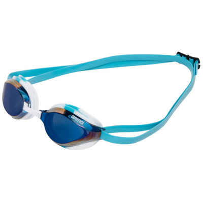 Arena Schwimmbrille arena Python Mirror blue mirror-white-sky, (1-St), Anti-Fog Beschichtung und UV-Schutz