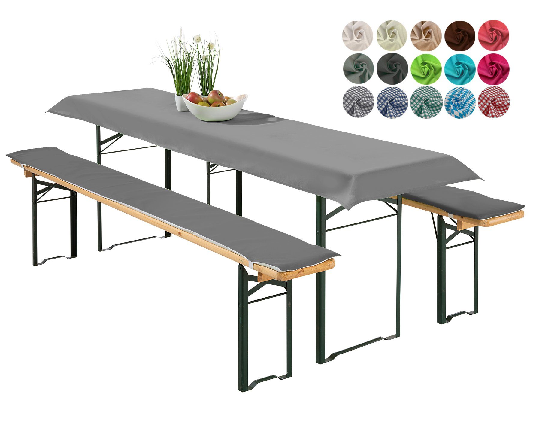 heimtexland Hussen-Set Bierzeltgarnitur Polster Deko Auflagen Set 3-tlg, 2 günstig online kaufen