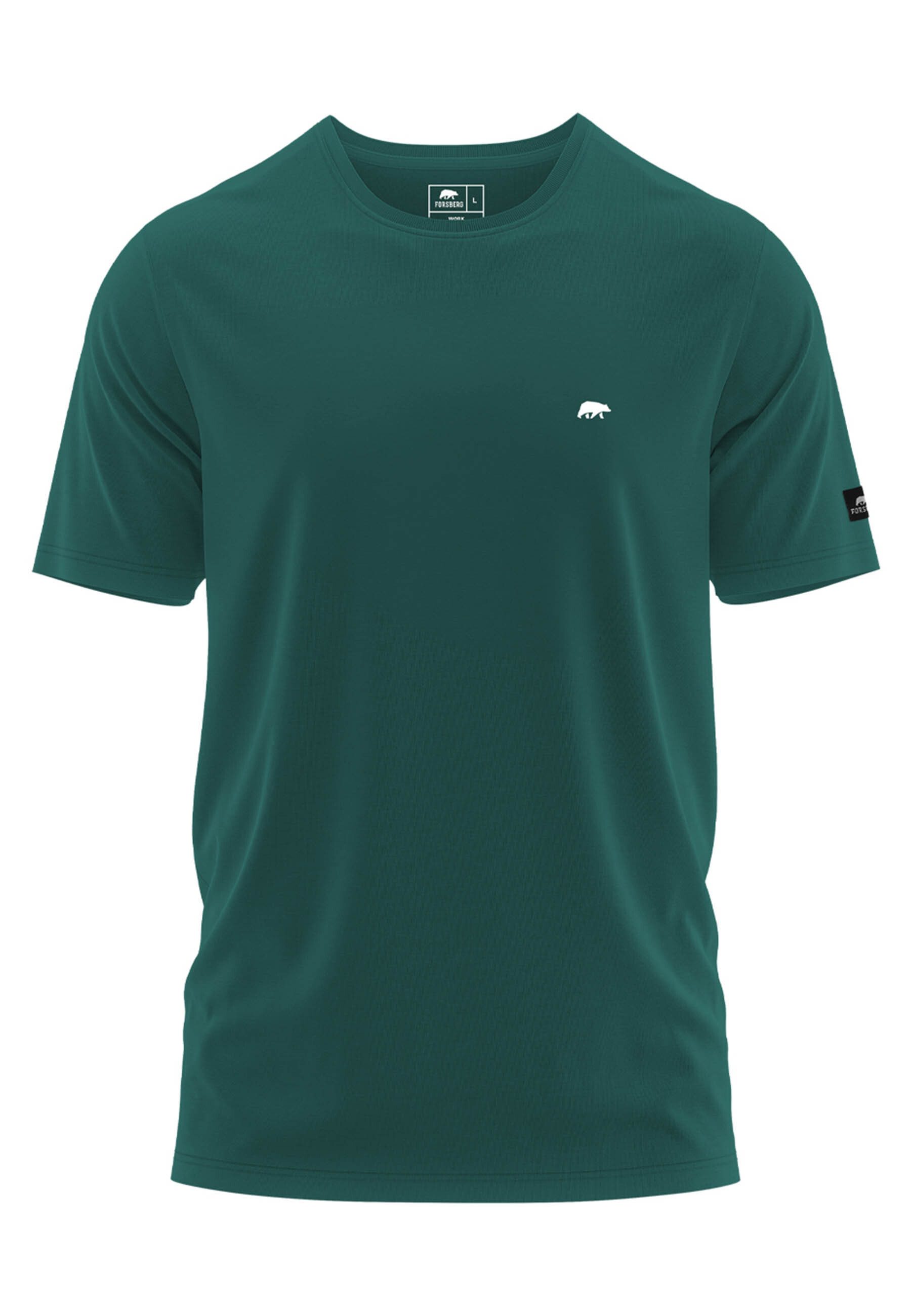FORSBERG T-Shirt T-Shirt mit kleinem Gummi-Patch günstig online kaufen