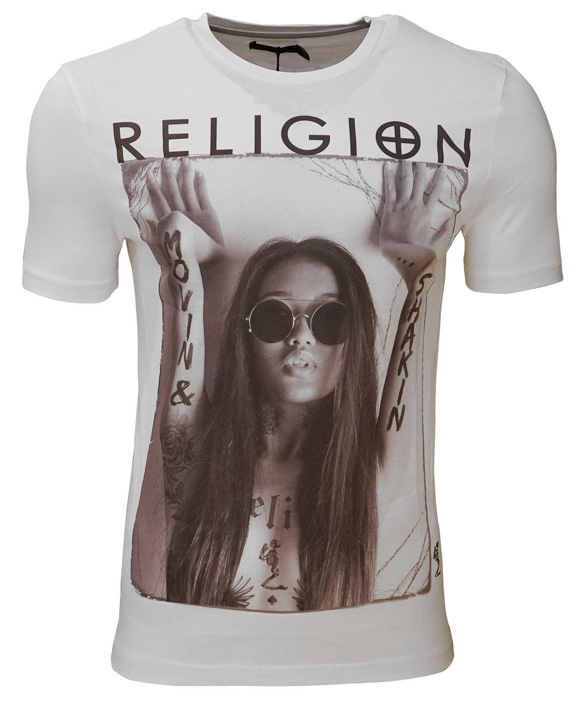 Religion Print-Shirt RELIGION Clothing Herren T-Shirt MOVIN AND SHAKIN