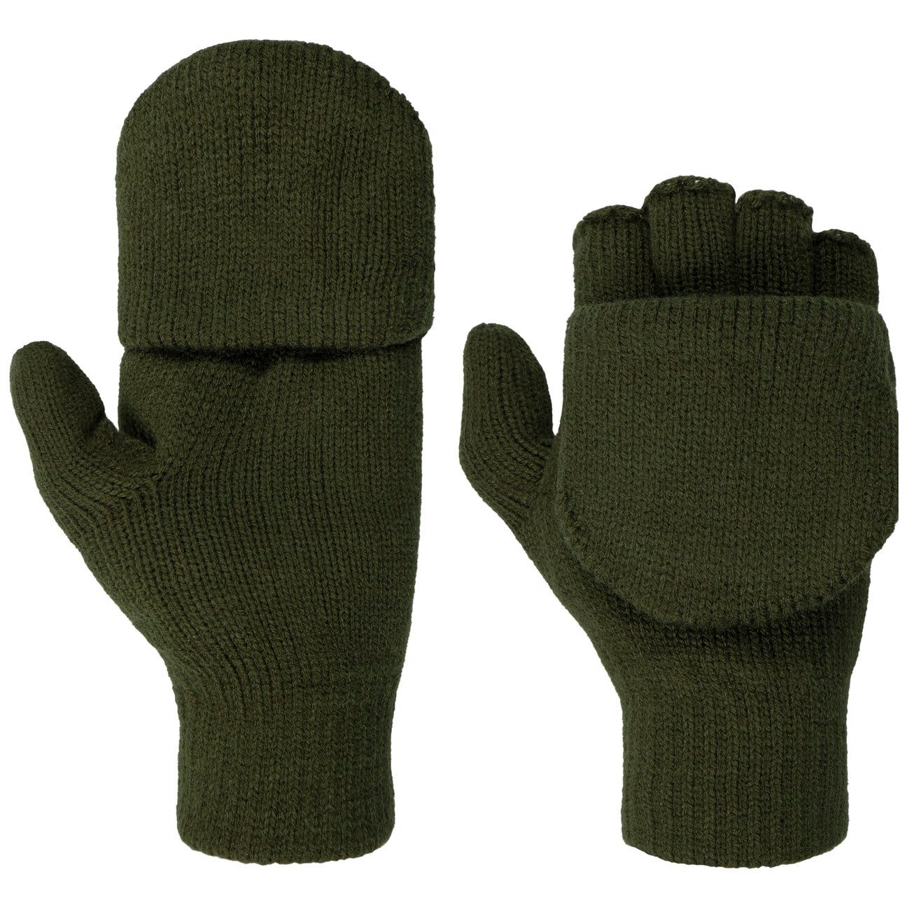 Lipodo Strickhandschuhe (1-St) fingerlose Handschuhe mit Futter