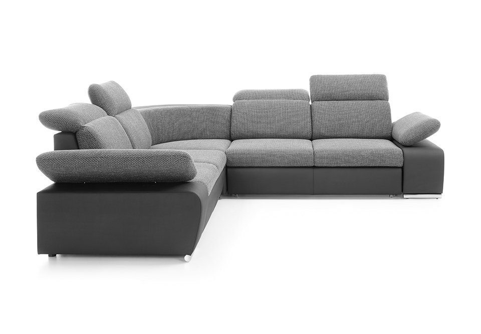 Leder Ecksofa Wohnlandschaft JVmoebel Couch Sofas Ecksofa, Design Textil Multifunktion