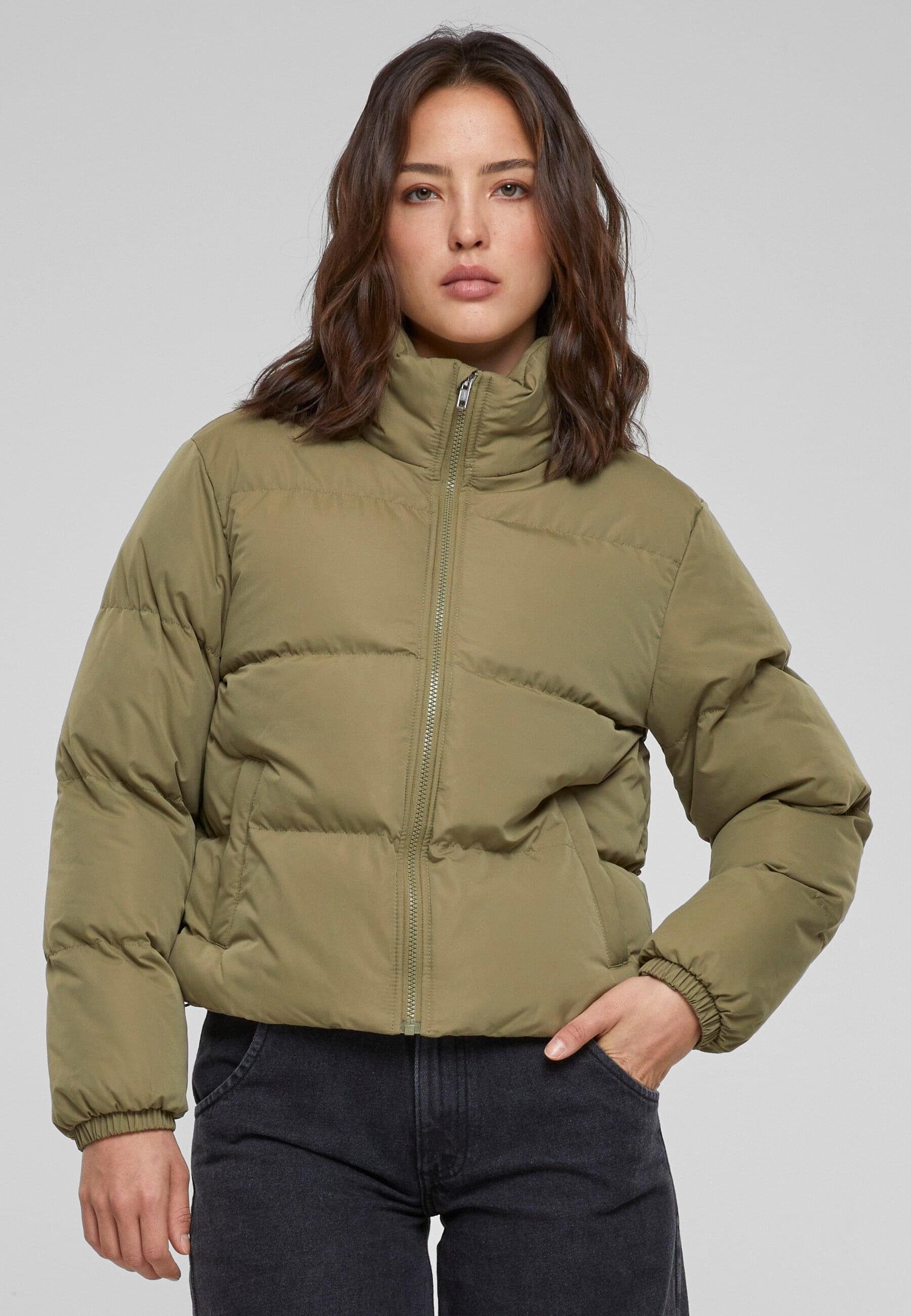 URBAN CLASSICS (1-St) Puffer Peached Ladies Short Winterjacke Damen tiniolive Jacket