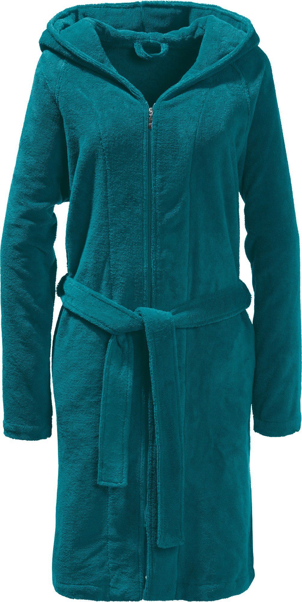 Erwin Müller Bademantel Velours Unisex-Bademantel "Balingen" mit Kapuze, Rü günstig online kaufen