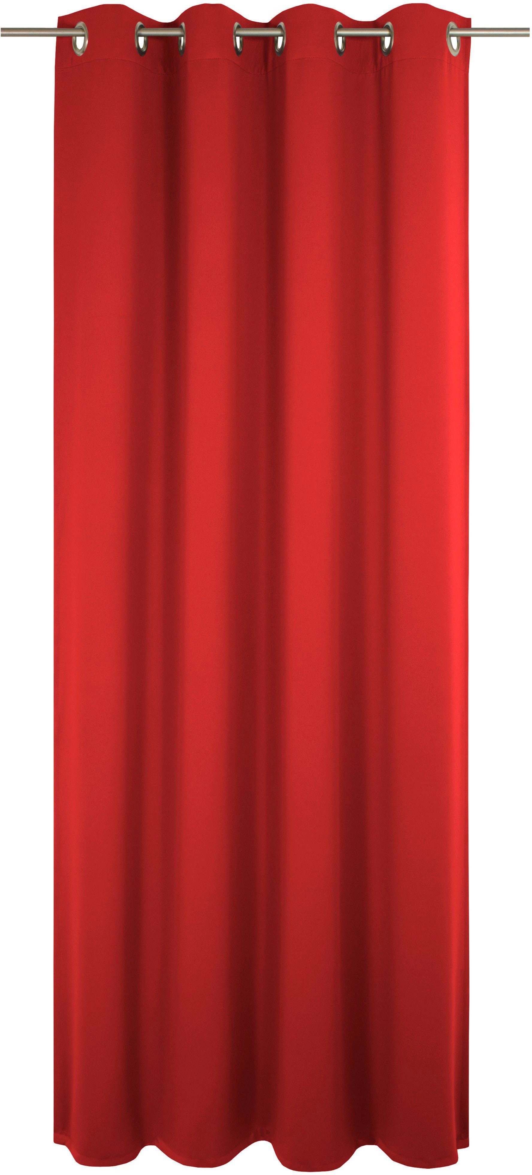 Vorhang Newbury, Wirth, Ösen (1 St), blickdicht, nach Maß rot
