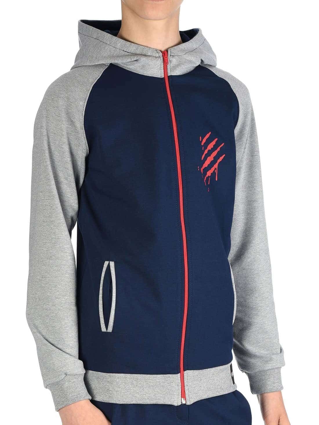 Kapuzensweatjacke Jungen Sweatjacke mit Kapuze & YES Aufdruck