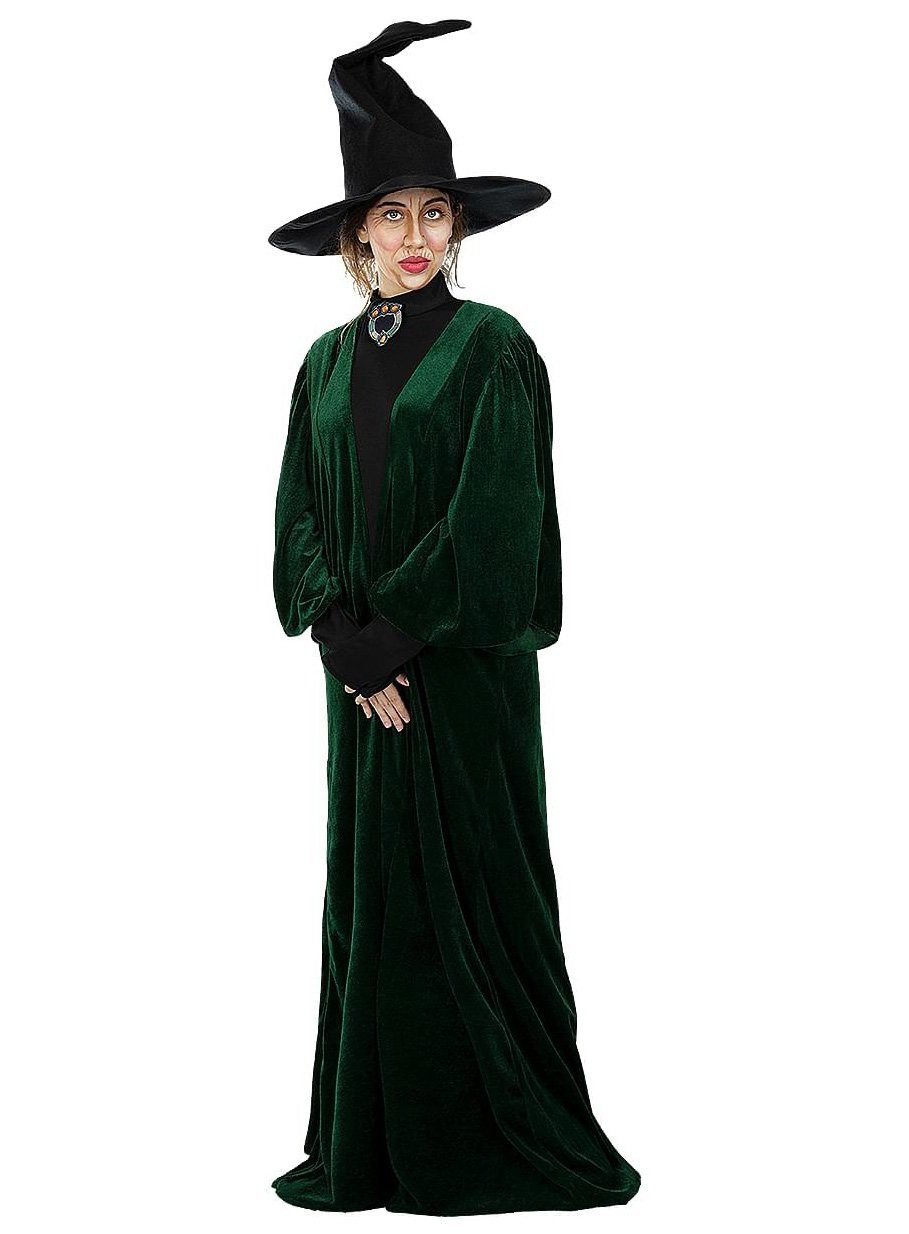 Funidelia Hexen-Kostüm Harry Potter – Minerva McGonagall Kostüm, Lizenziertes Kostüm der Zauberlehrerin aus Hogwarts