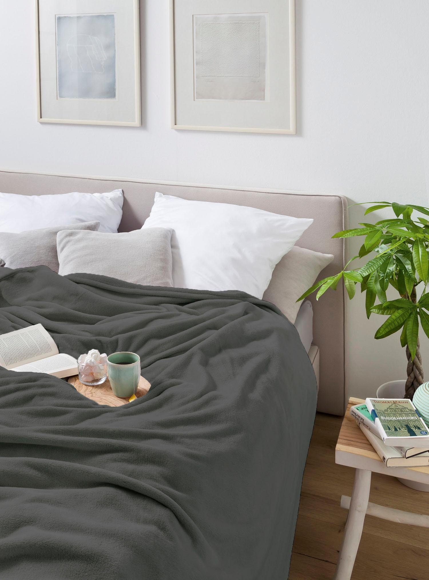 Wohndecke King Fleece, Biederlack, leicht, Kuscheldecke – Bild 2 von 3