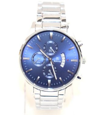 Rötting Design Quarzuhr Herrenuhr Quarz aus der Collection "Rötting" blaues Ziffernblatt Datumsanzeige in Chrono-Look Design Handgelenkumfang 18 bis 22 cm wählbar