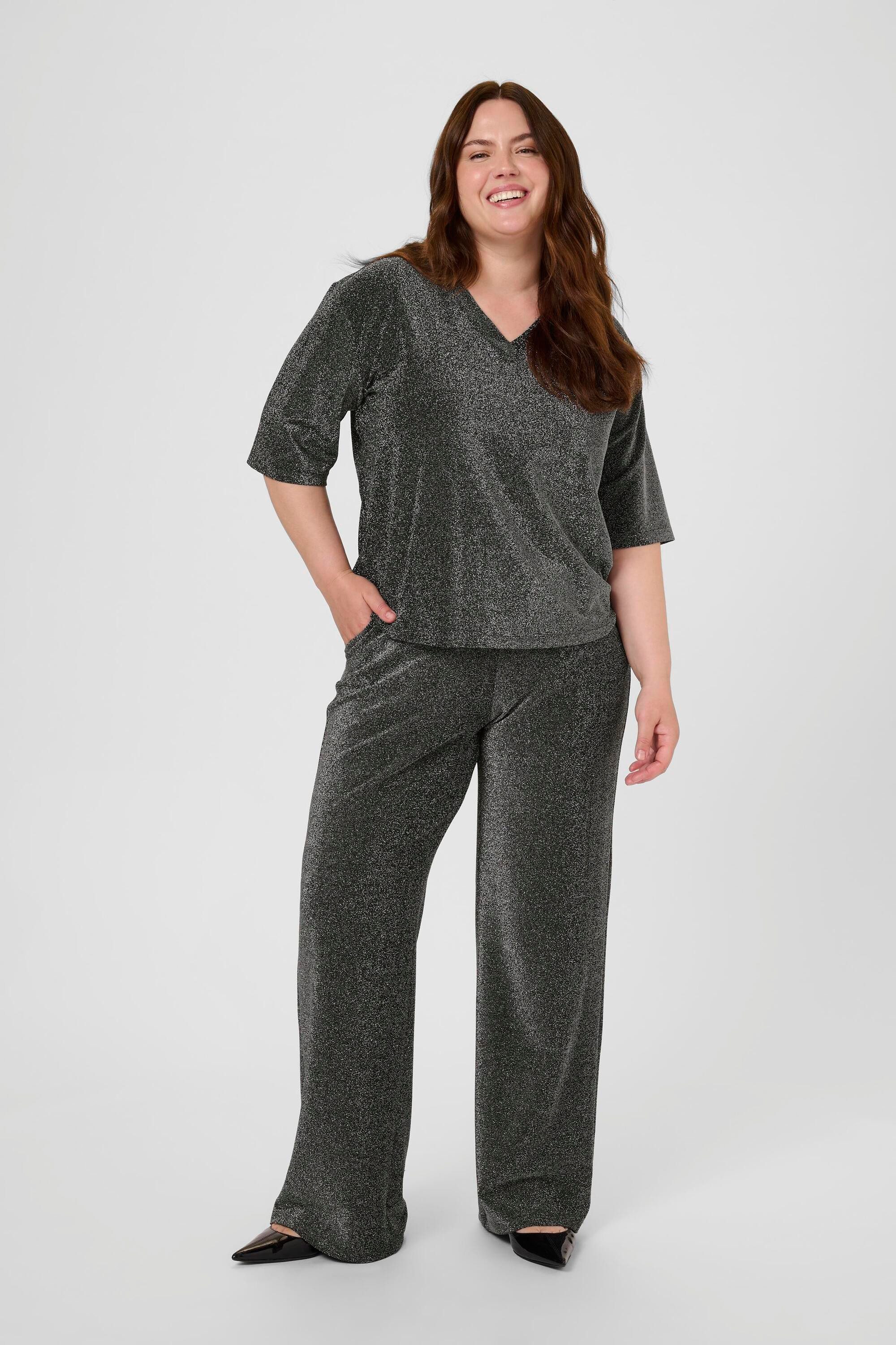 KAFFE Curve Stoffhose Casual Hose KCriana Große Größen