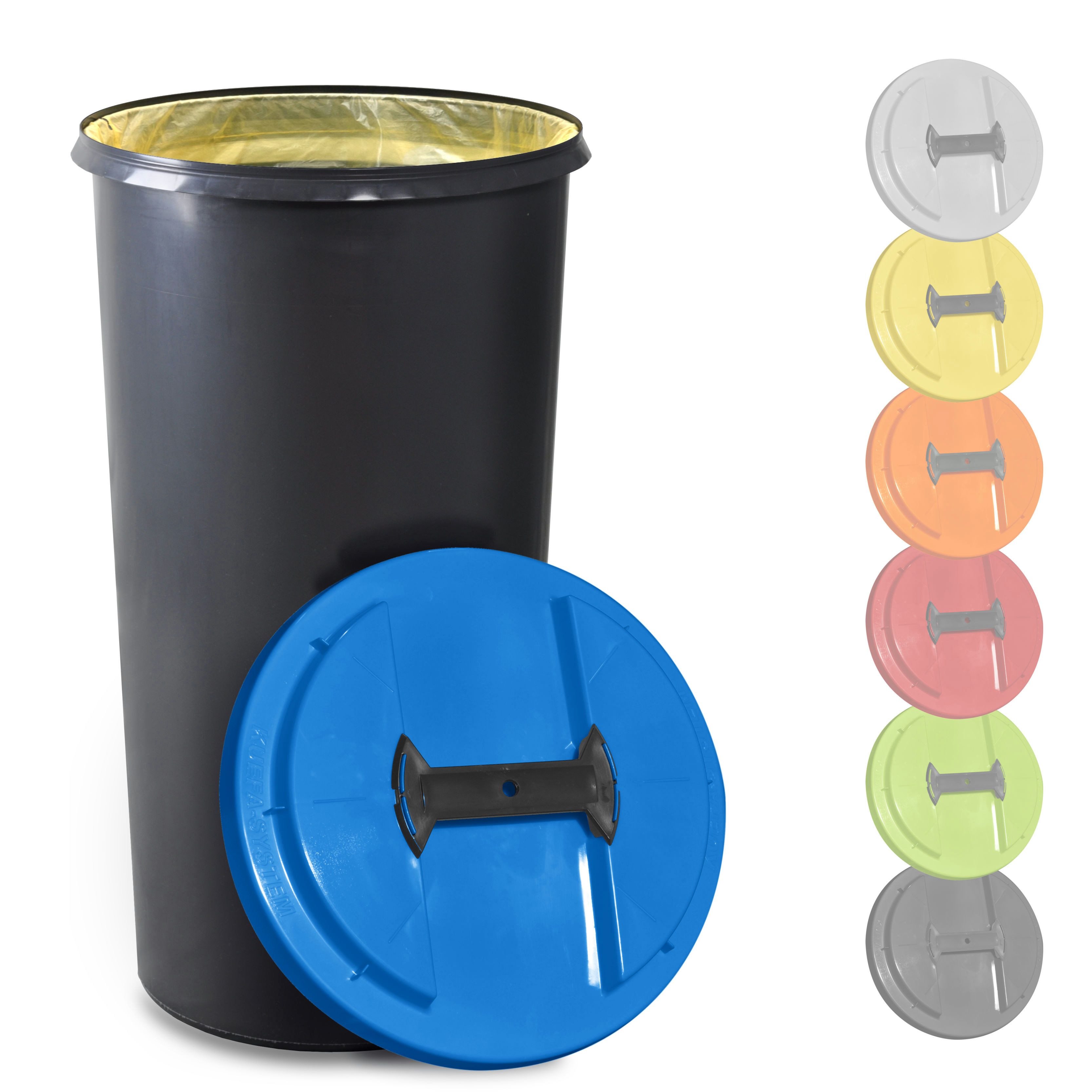 KUEFA Müllsackständer BSC 60L Mülleimer Gelber Sack, inkl. Klemm-Ring, UV-beständig