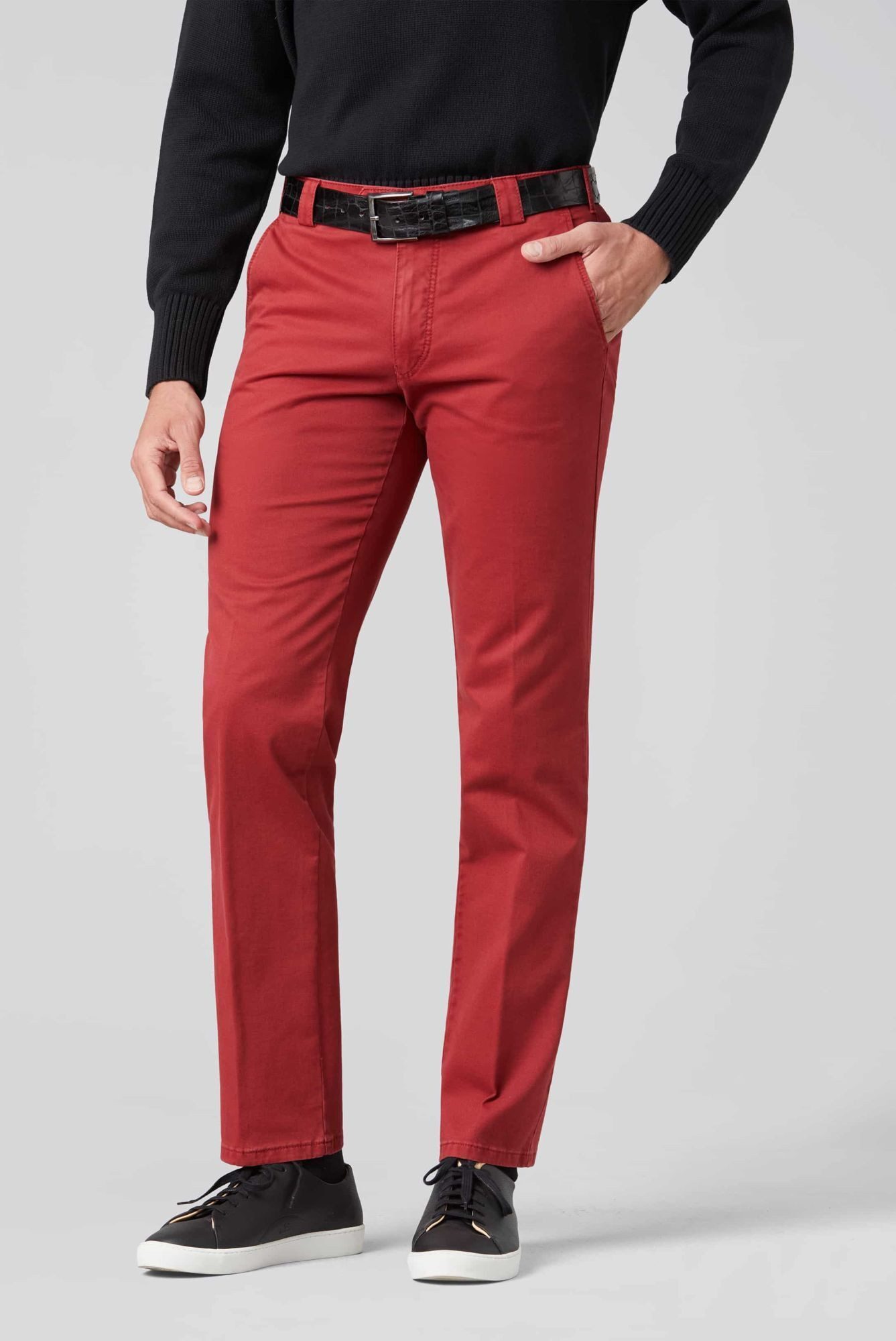 MEYER Chinos Roma mit Stretch-Dehnbund