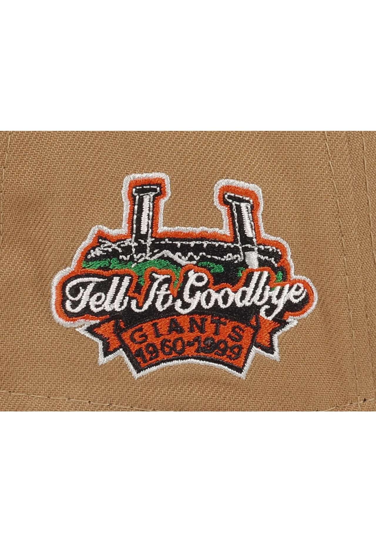 New Era Baseball Cap San Francisco Giants MLB Tell It Goodybye Stadium Sidepatch Khaki Blac (1-St)