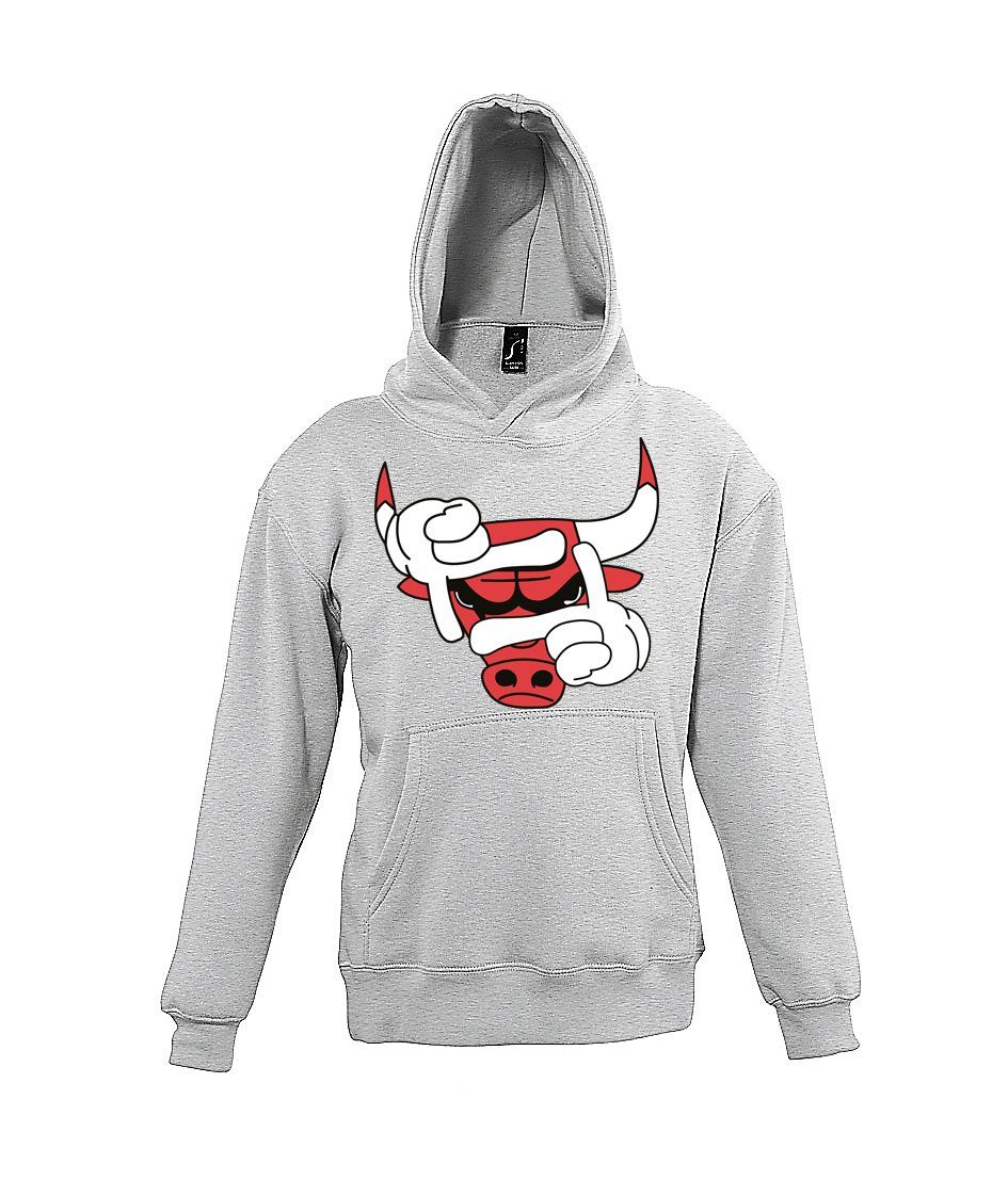 Youth Designz Kapuzenpullover Bulls Hoodie Pullover für Jungen und Mädchen mit modischem Frontprint