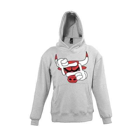 Youth Designz Kapuzenpullover Bulls Hoodie Pullover für Jungen und Mädchen mit modischem Frontprint