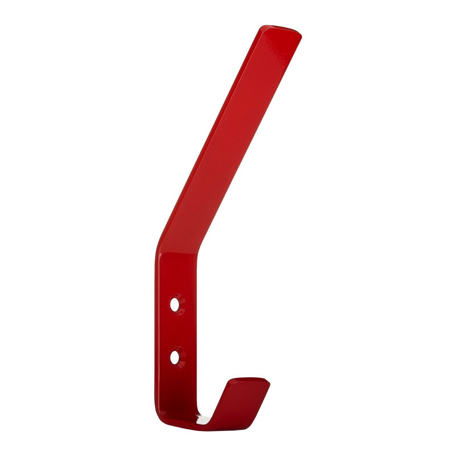 SO-TECH® Kleiderhaken doppelter Wandhaken, Edelstahl, 142 x 20 x 45 mm, (1-St), großer Jackenhaken mit abgerundeten Kanten signalrot