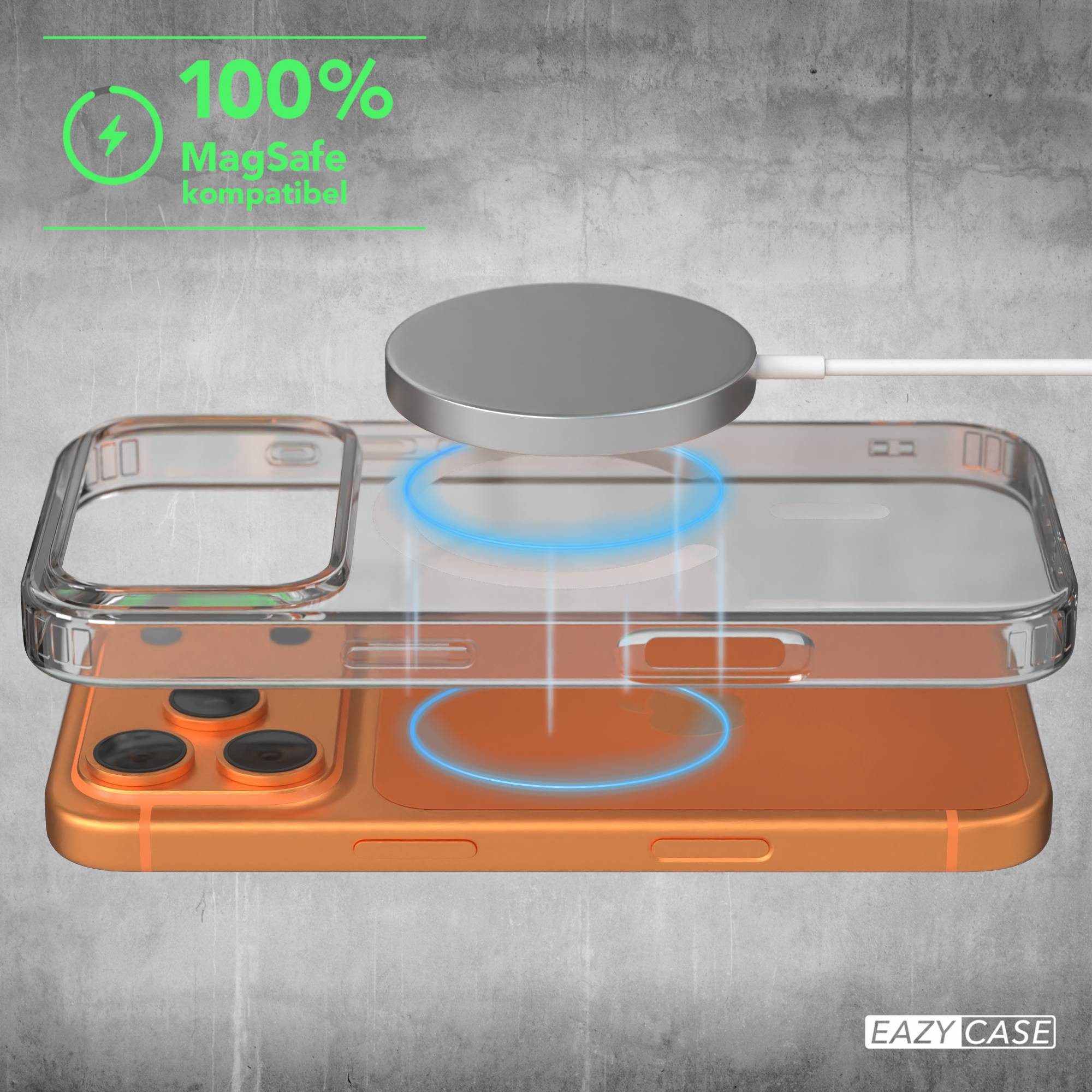 EAZY CASE Handyhülle Transparente Hülle mit MagSafe für iPhone 17 Pro 6,3 Zoll, Back Cover, Bumper Case, Handy Schutzhülle Kameraschutz, Durchsichtig – Bild 3 von 5