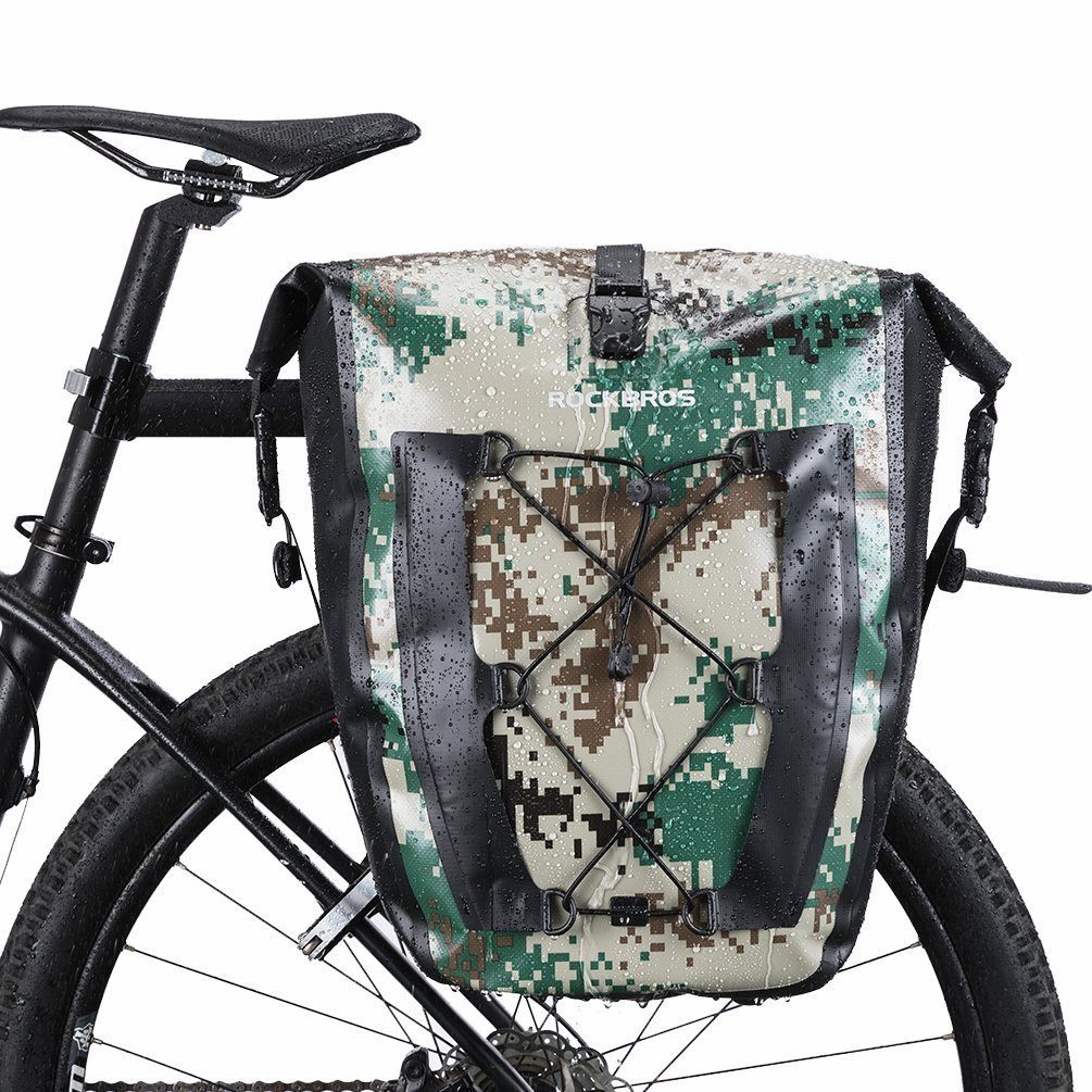 ROCKBROS Fahrradtasche »Fahrradrasche Pack- Gepäckträgertasche 100%  Wasserdicht 20/27Liter, camouflage«, Abnehmbar online kaufen | OTTO