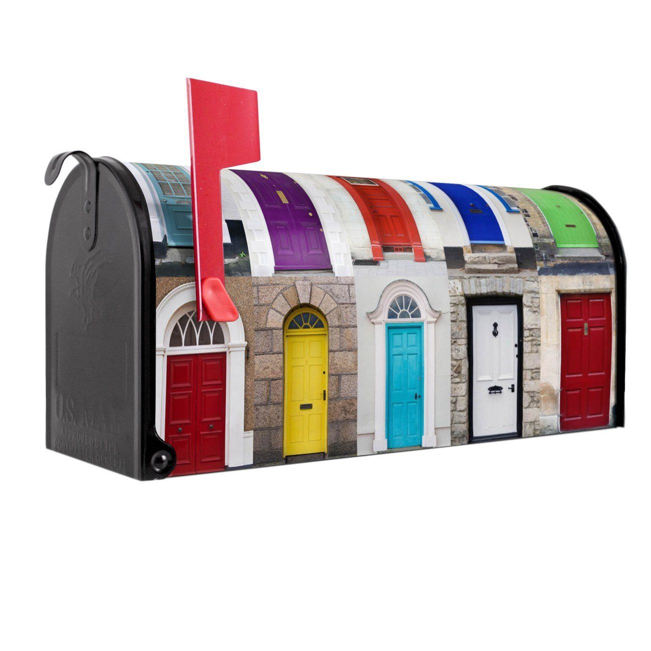 Briefkasten Türen Amerikanischer 22 x banjado aus cm (Amerikanischer schwarz x Mailbox original USA), Briefkasten, 51 17 Mississippi