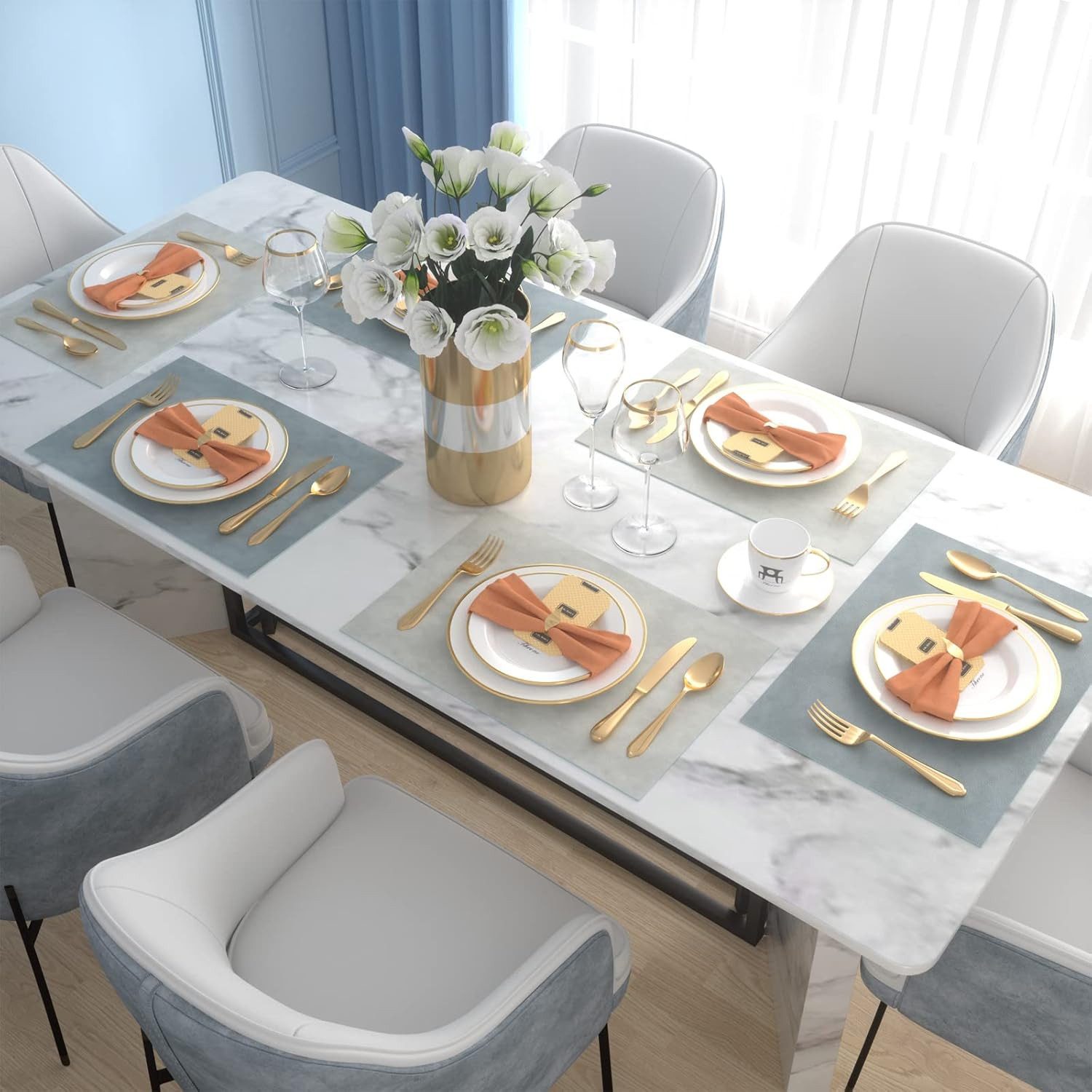 RWEUOQ Platzset Platzsets Abwaschbar Tischsets Rutschfest günstig online kaufen