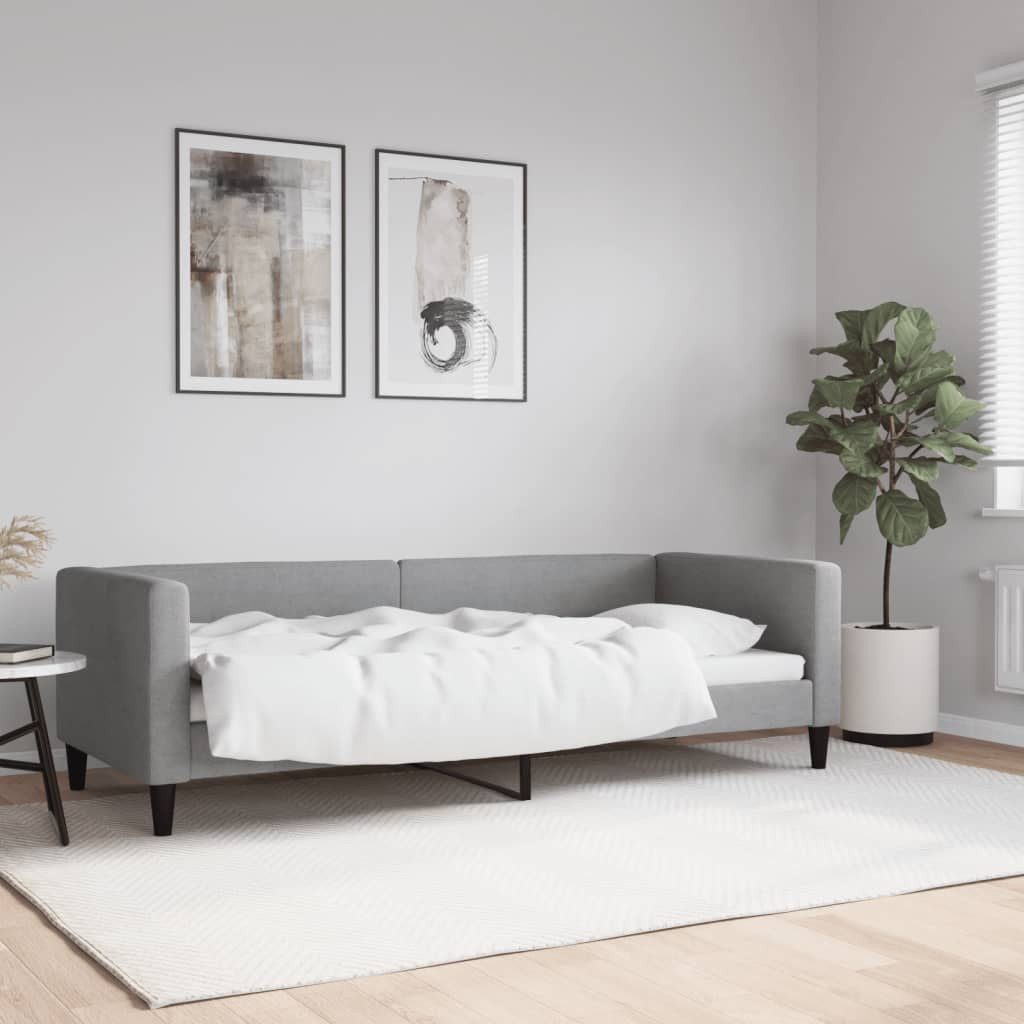 vidaXL Daybed, Tagesbett Hellgrau 80x200 cm Stoff