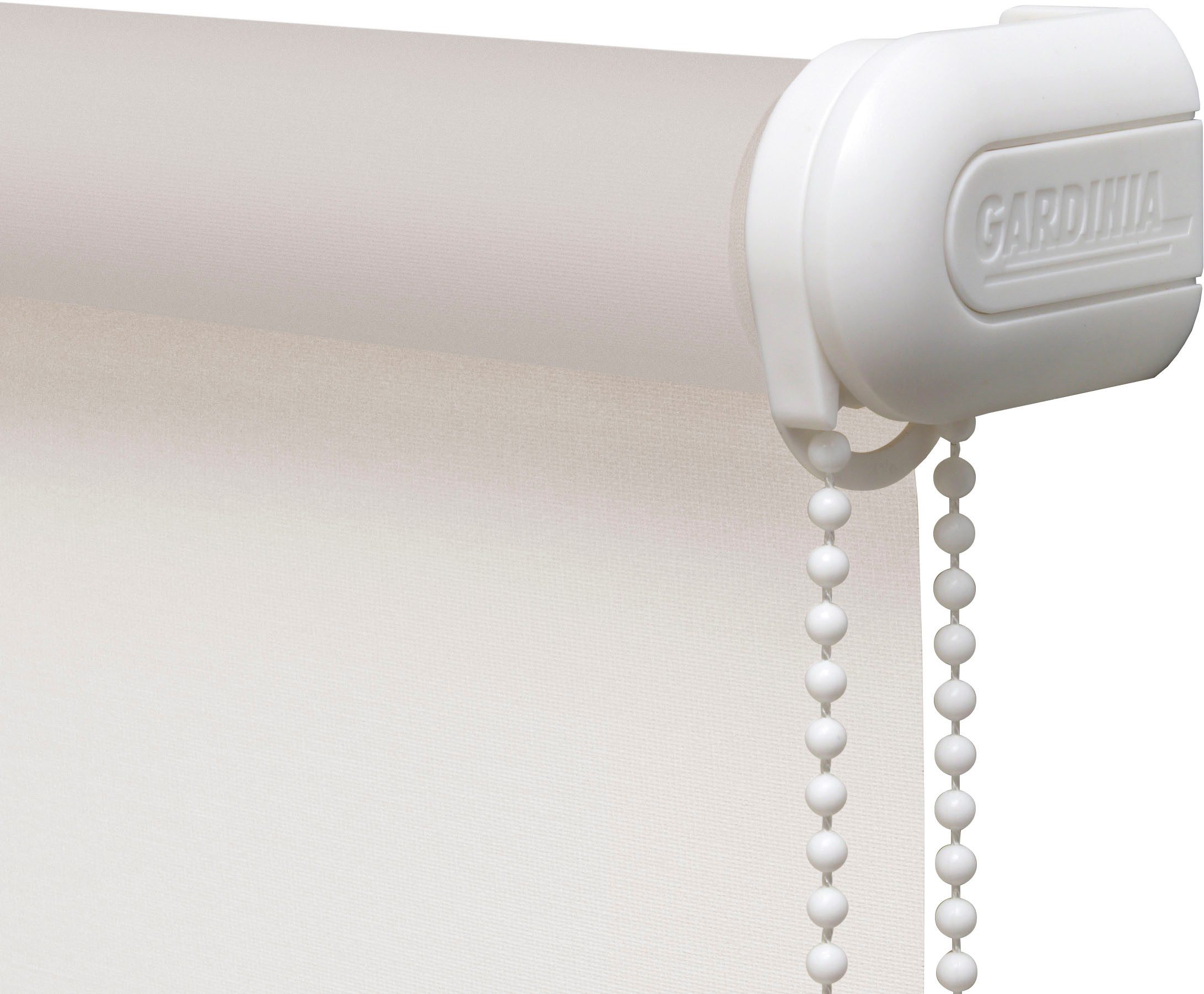 Seitenzugrollo Uni-Rollo Verdunkelung, GARDINIA, verdunkelnd, mit Bohren, freihängend, verschraubt, Abschlussprofil in weiß