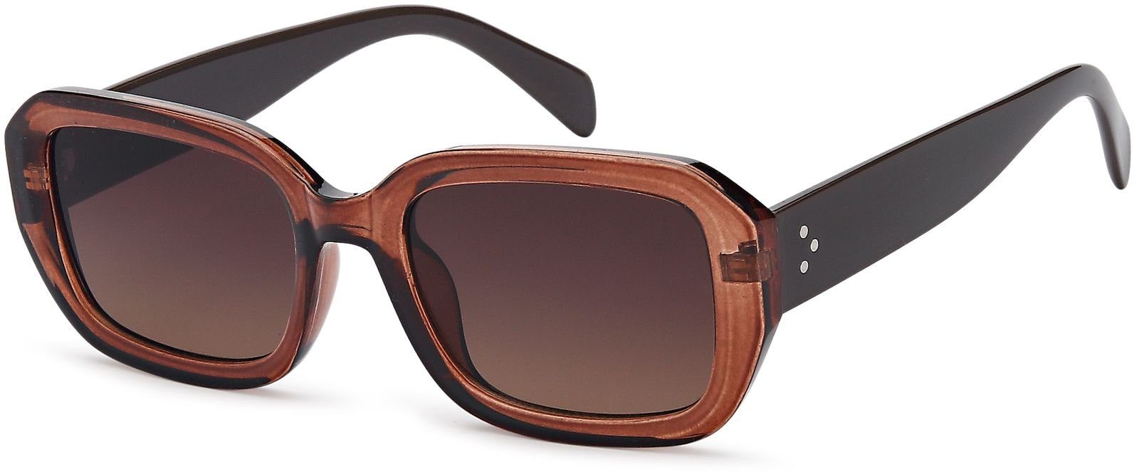 styleBREAKER Sonnenbrille (1-St) Getönt Gestell Braun-Mocca / Glas Braun Getönt | Sonnenbrillen