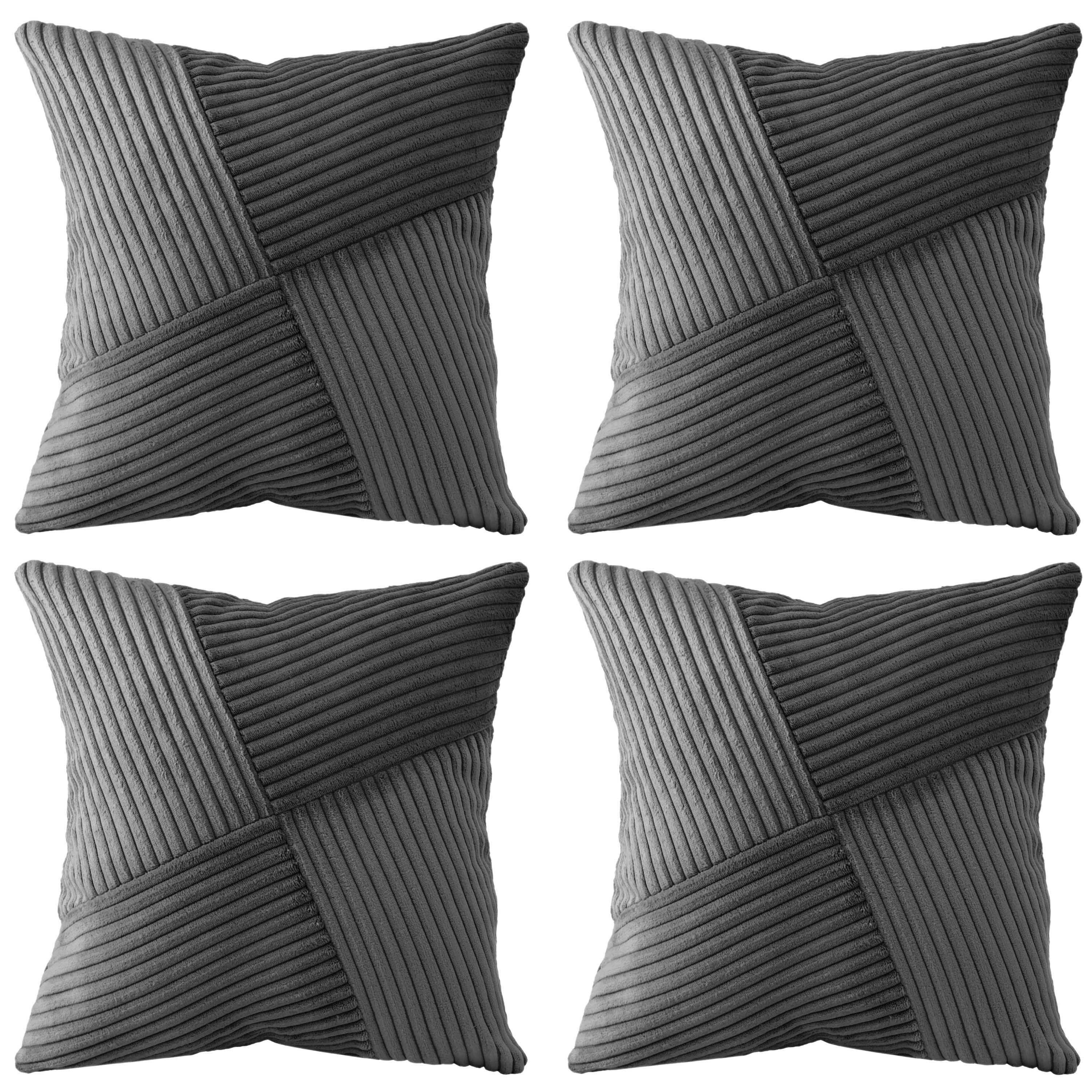 Amilian Kissenhüllen - 4er Set Kissenbezug; Kissenbezüge - Zierkissenbezüge, (4 Stück), 40x40 cm, Kissenhülle für Sofakissen; Dekokissen; Zierkissen; Kissen