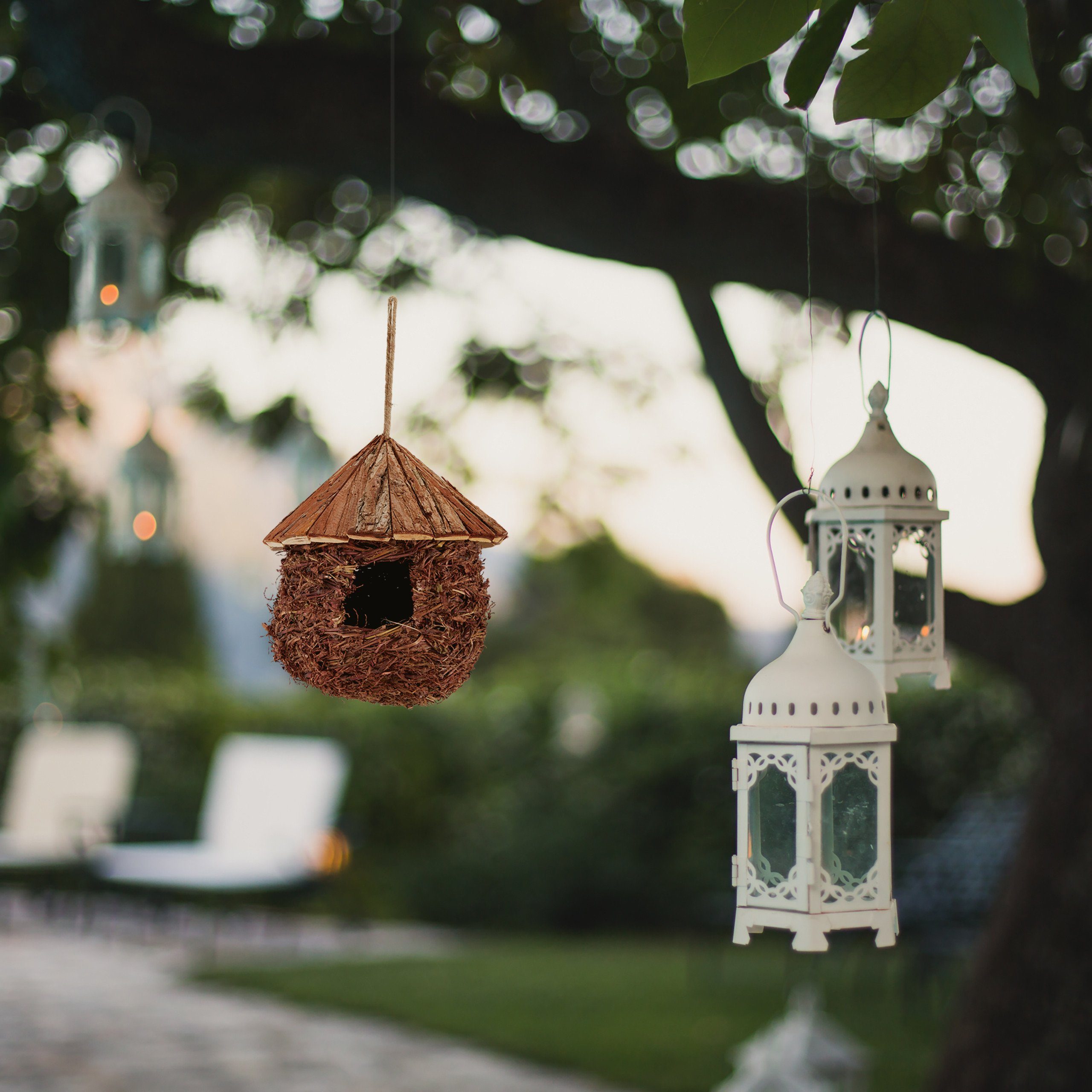 relaxdays Vogelhaus Vogelnest Stroh günstig online kaufen
