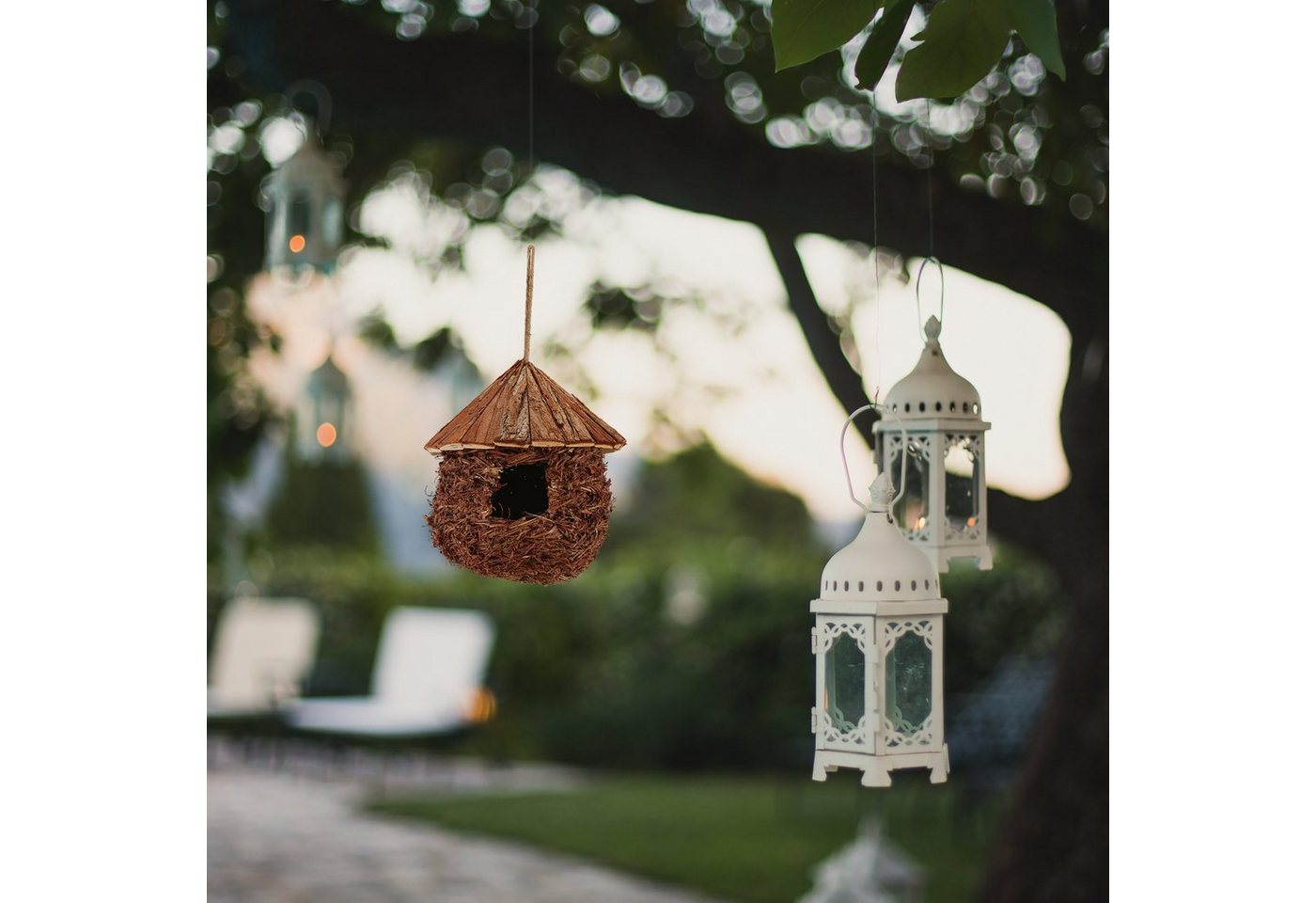 Thumbnail - relaxdays Vogelhaus Vogelnest Stroh